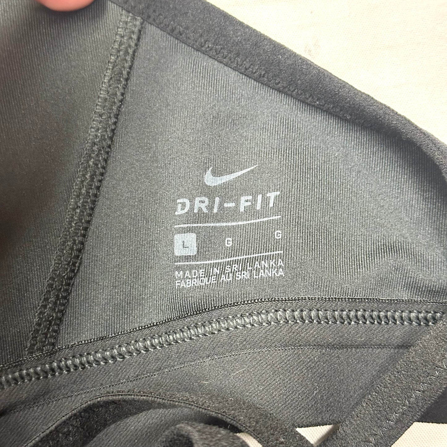 Athletic Bra By Nike Apparel In Black, Size: L