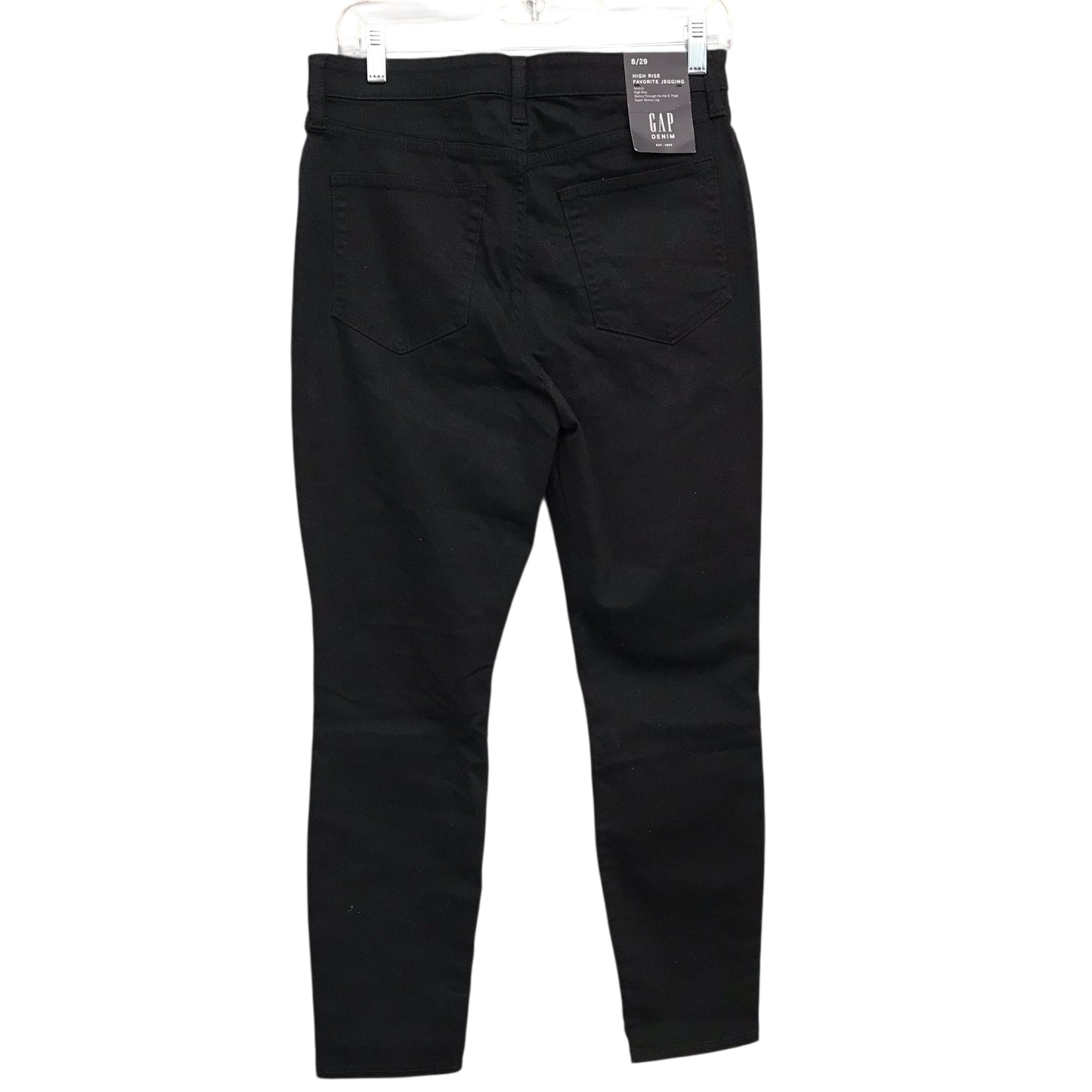 Jeans Jeggings By Gap In Black Denim, Size:8