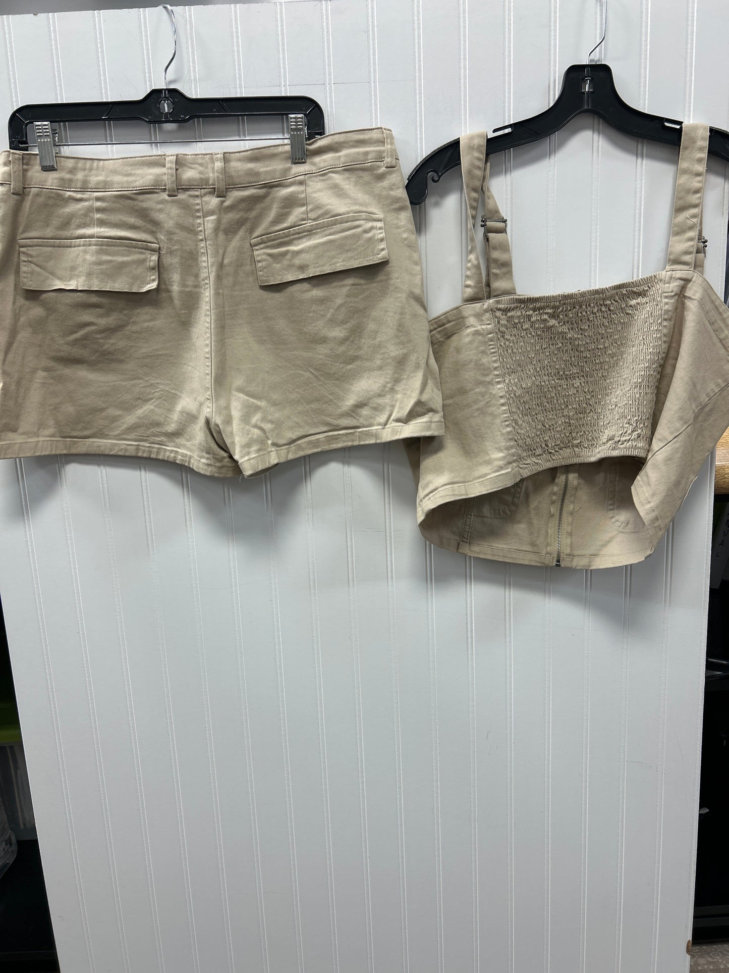 Shorts Set By Cmc In Tan, Size:Xl