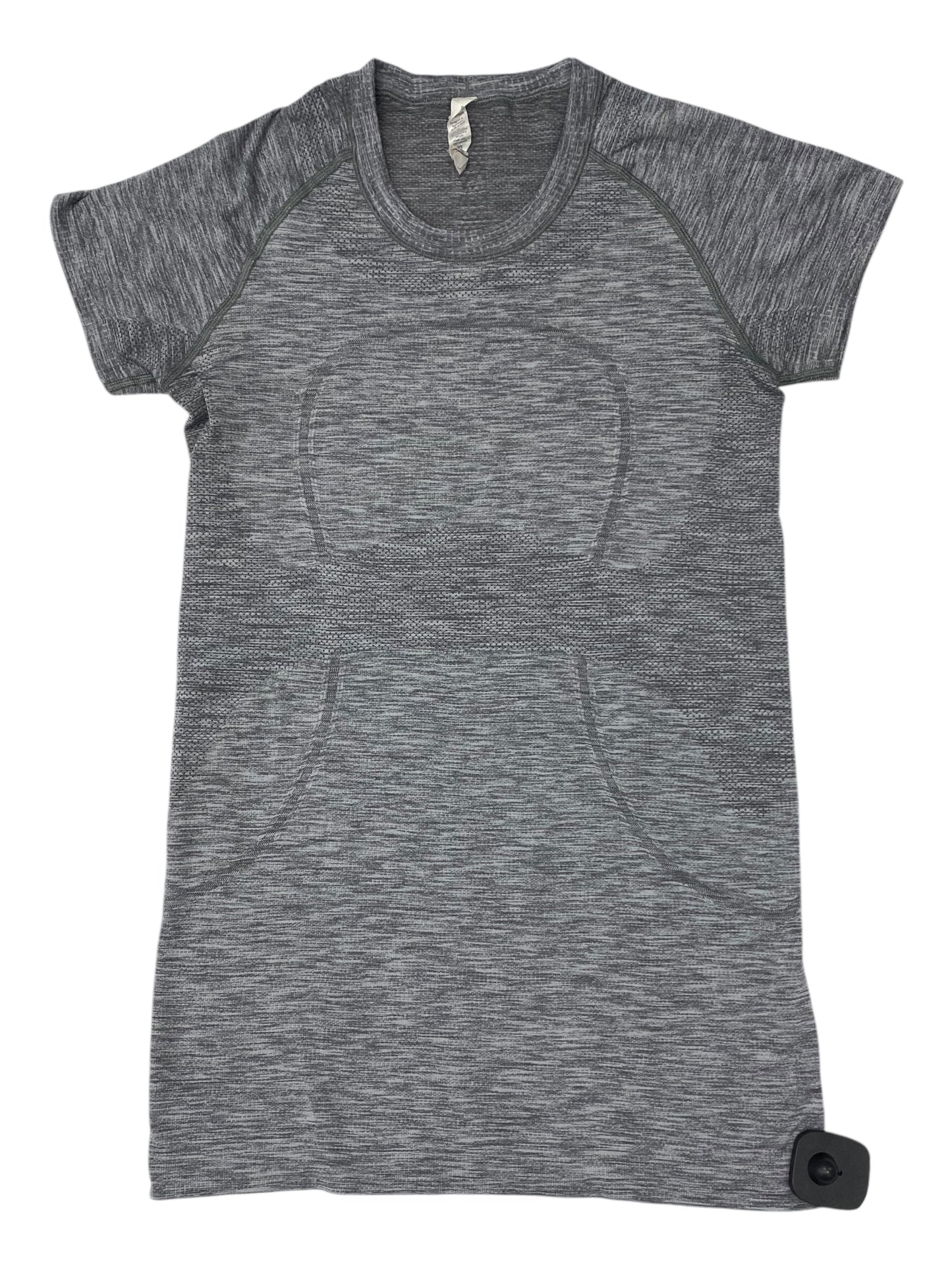 Athletic Top Ss By Lululemon In Grey, Size:8