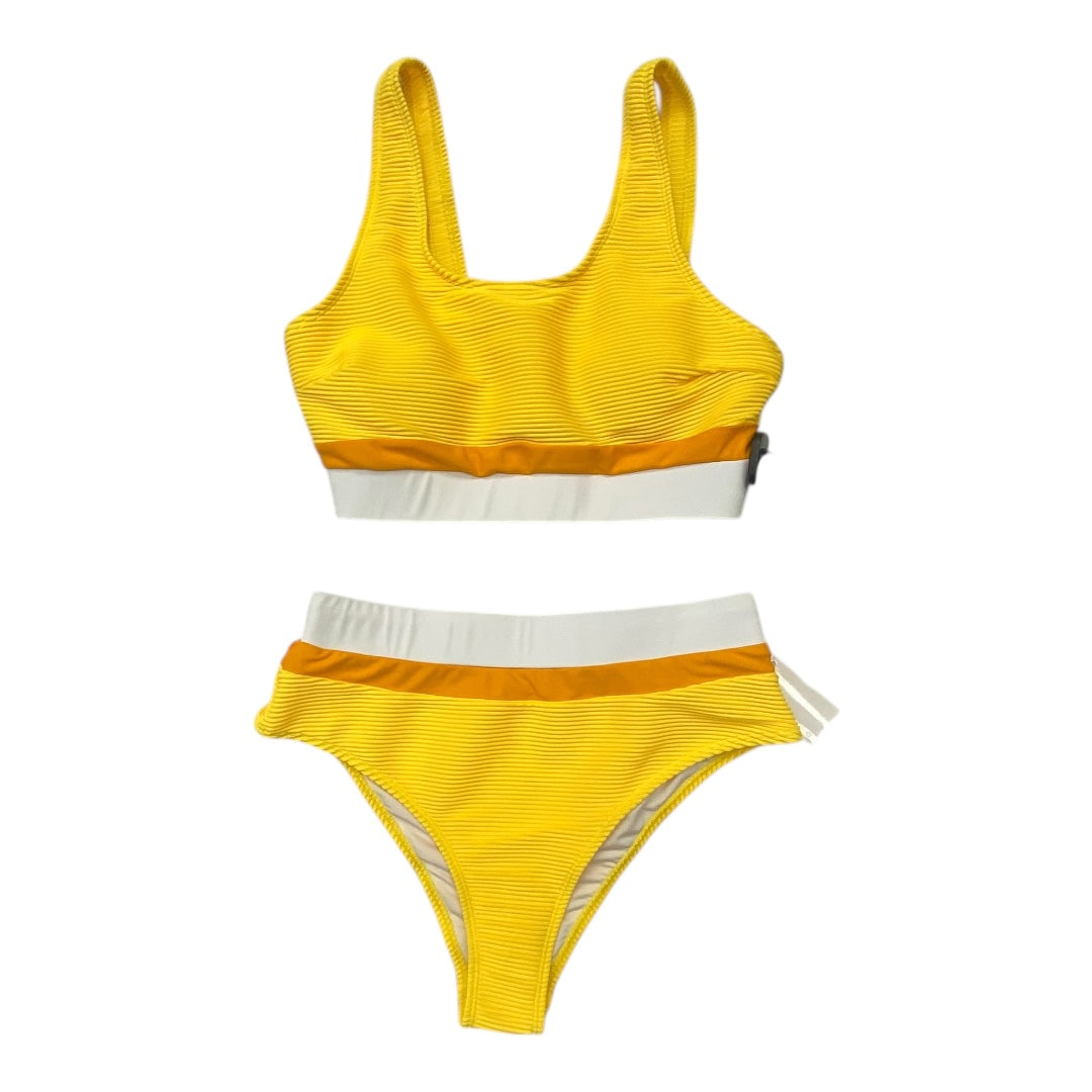 Swimsuit 2Pc By Cupshe In White & Yellow, Size:M