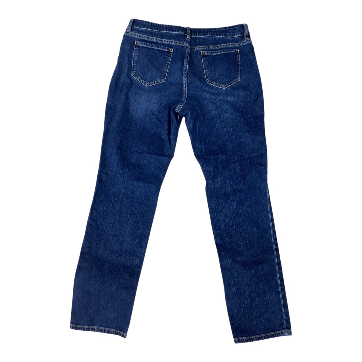 Jeans Straight By Brooks Brothers In Blue Denim, Size:12