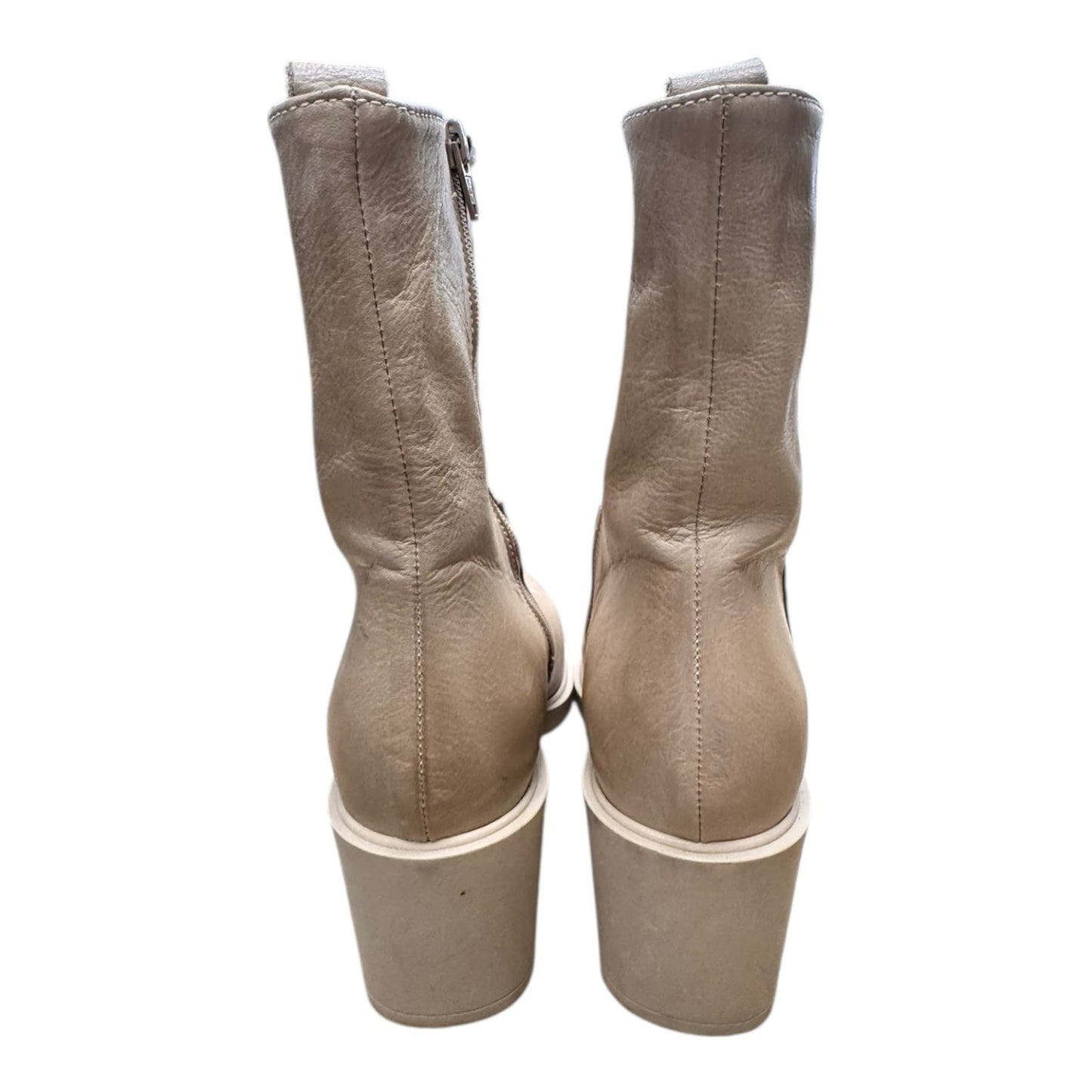 Boots Mid-Calf Heels By Sesto Meucci In Tan, Size:6