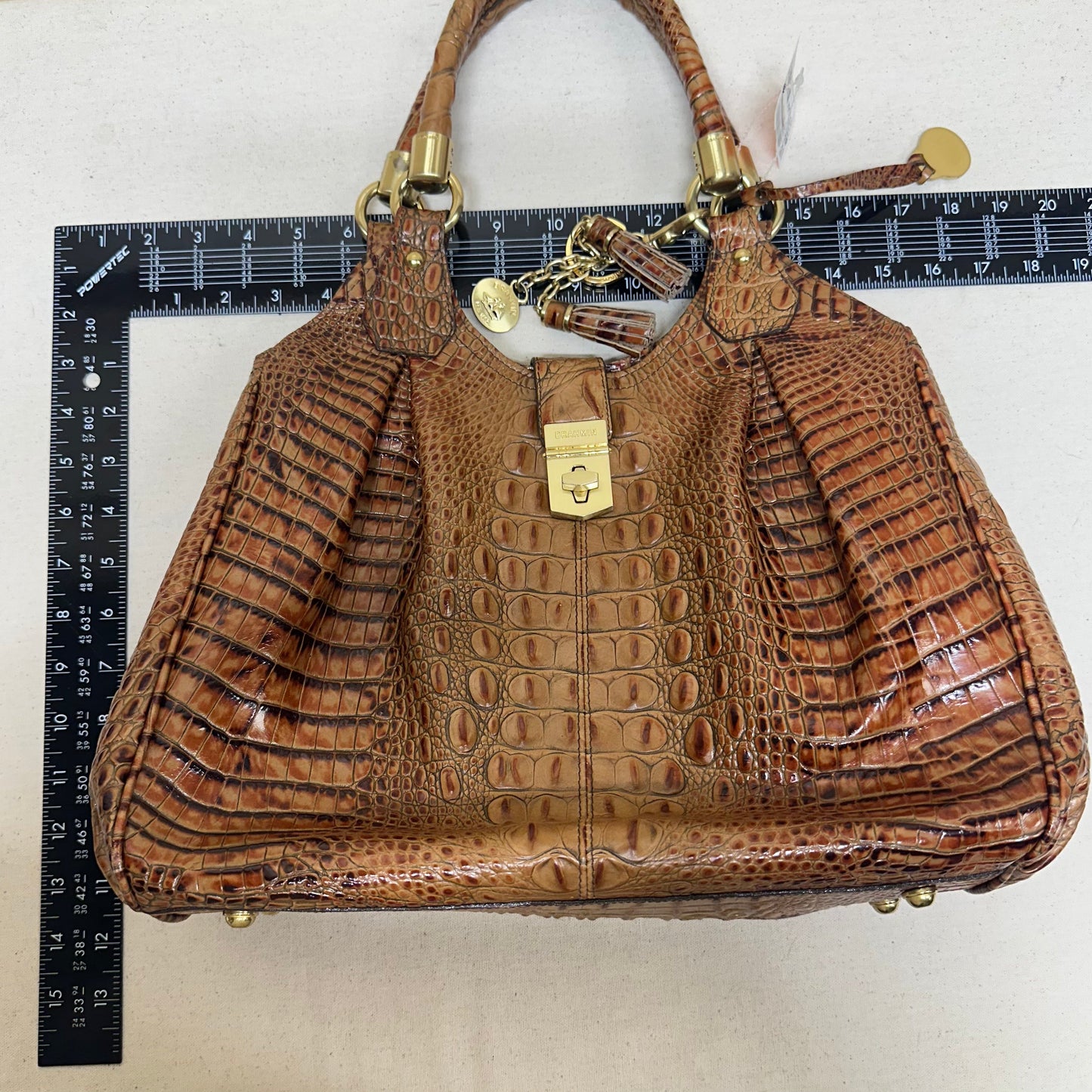 Handbag Designer By Brahmin In Brown, Size:Large