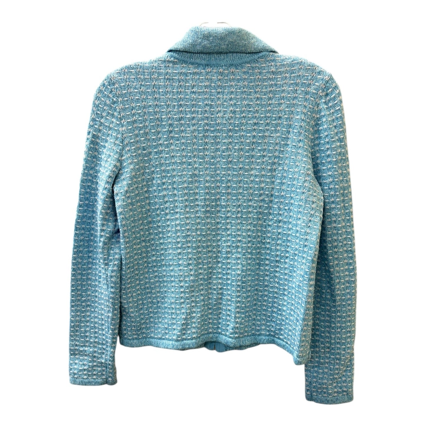 Sweater Cardigan By Talbots In Aqua, Size:Xs