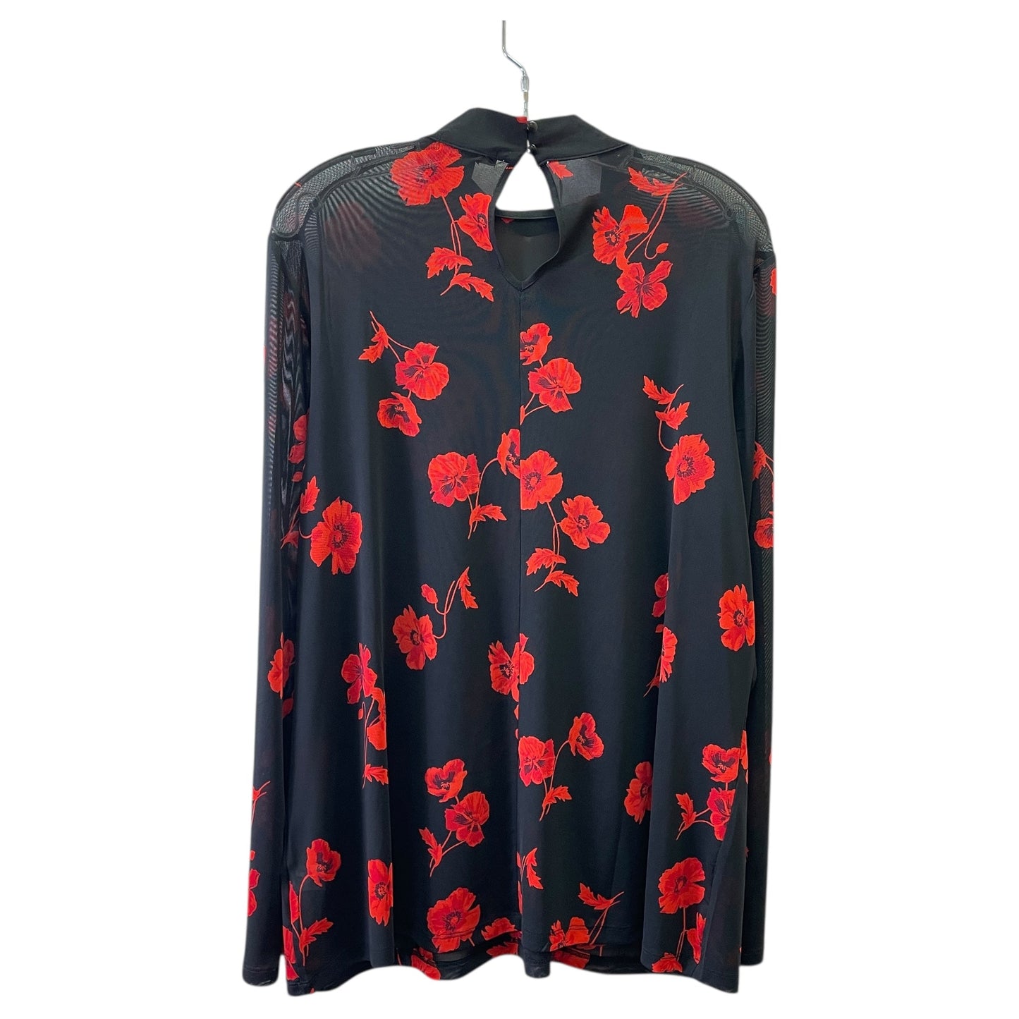 Top Ls By Lane Bryant In Black & Red, Size:Xl
