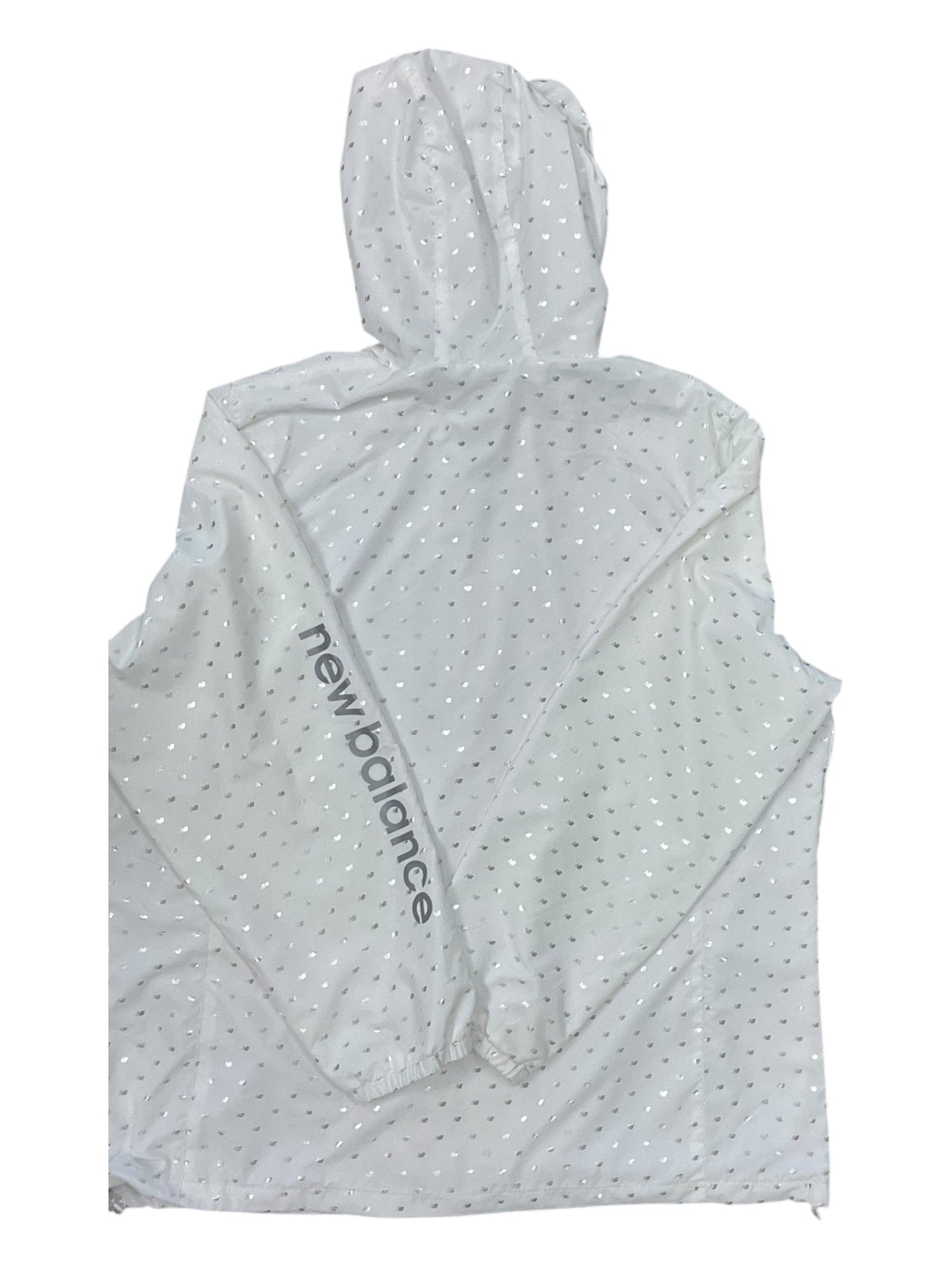Jacket Windbreaker By New Balance In White, Size:2X