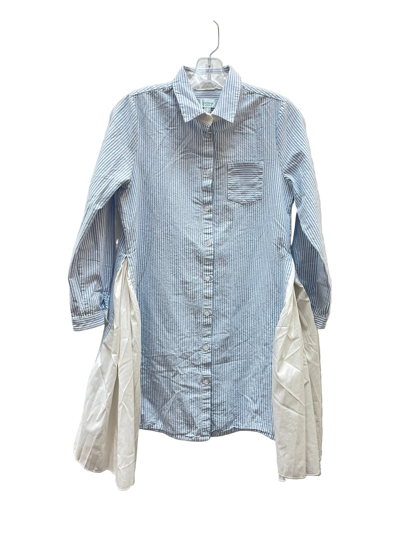 Top Ls By JOVANNA In Blue & White, Size:M
