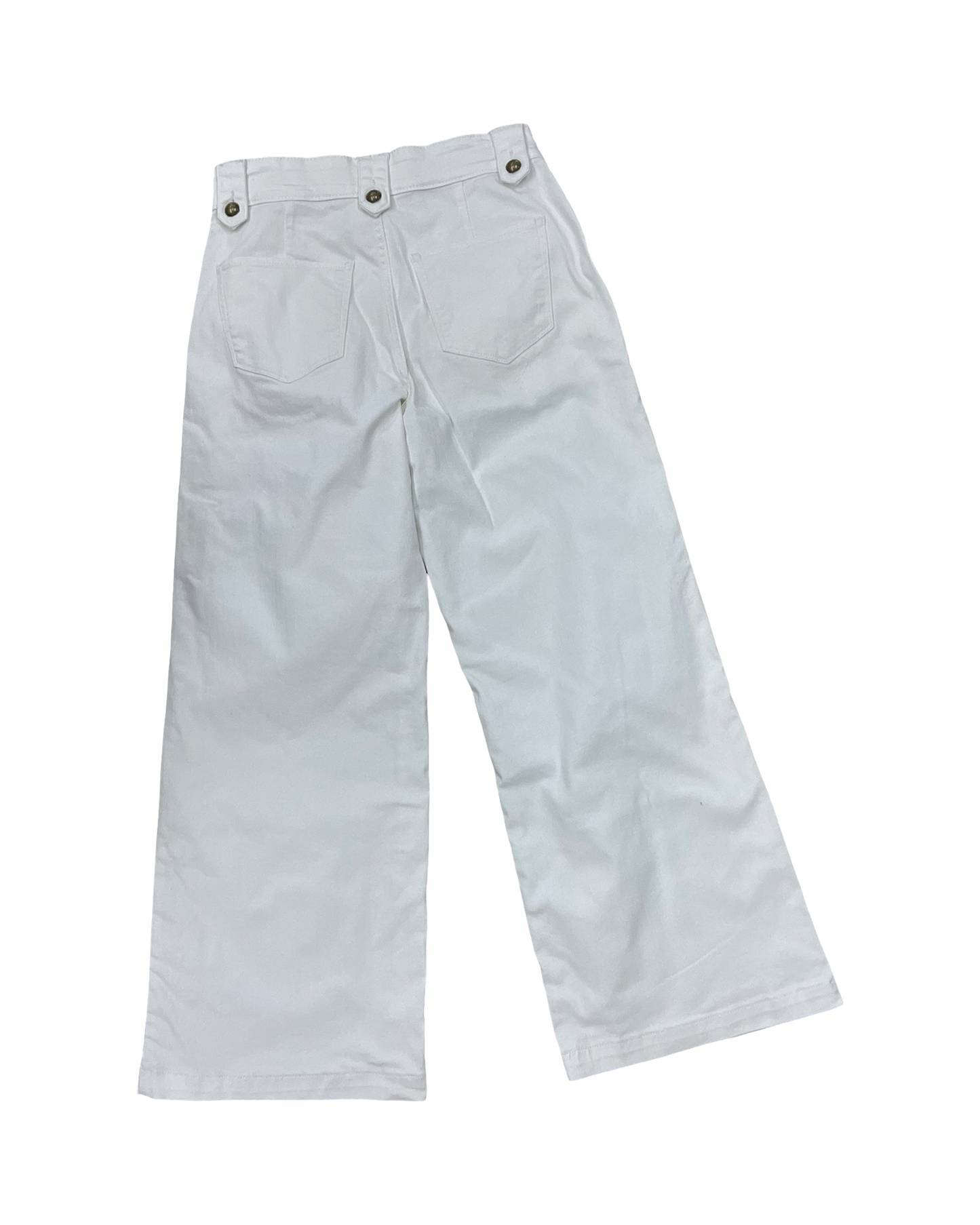 Jeans Wide Leg By St Johns Bay In White, Size:4P