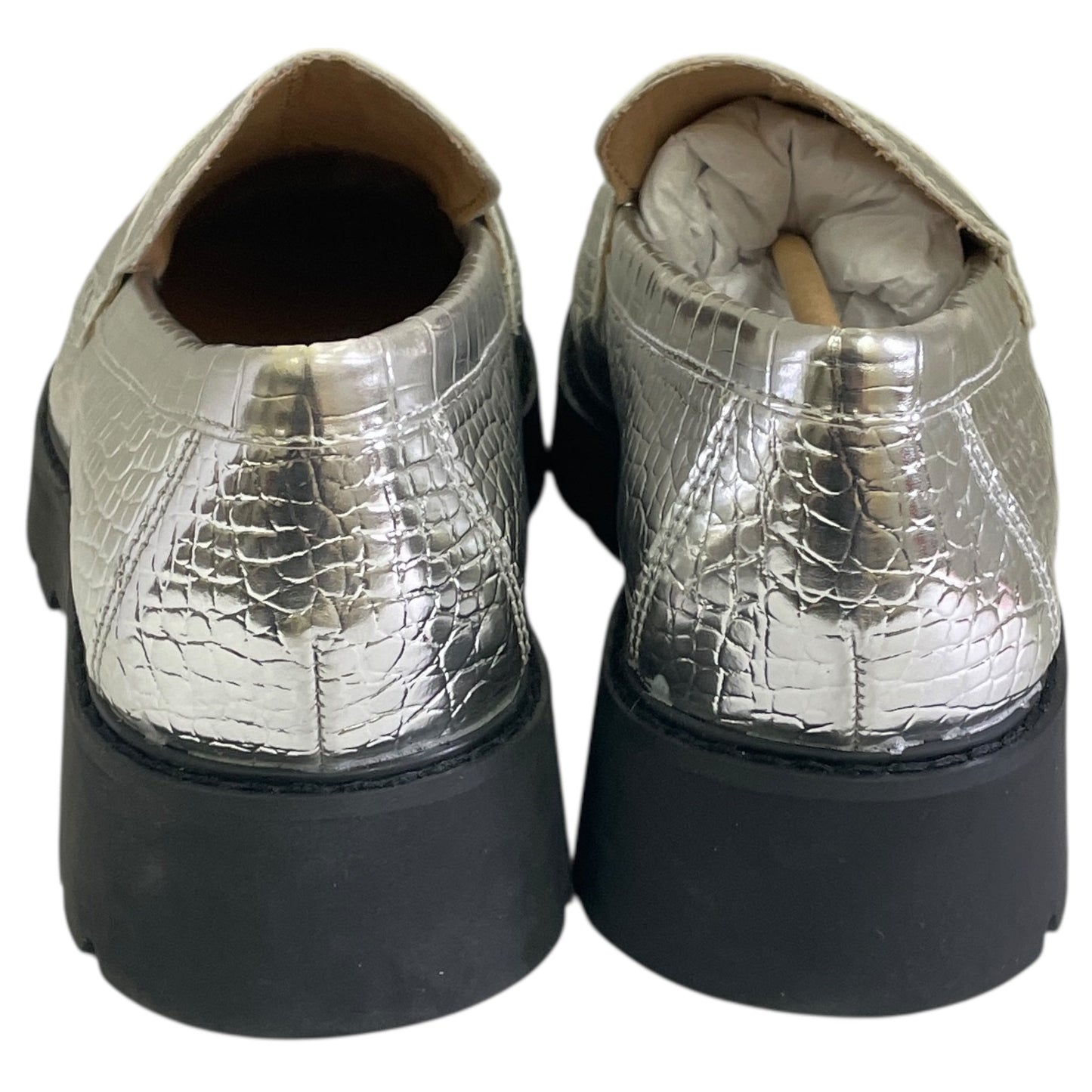 Shoes Flats By J. Crew In Silver, Size:7.5