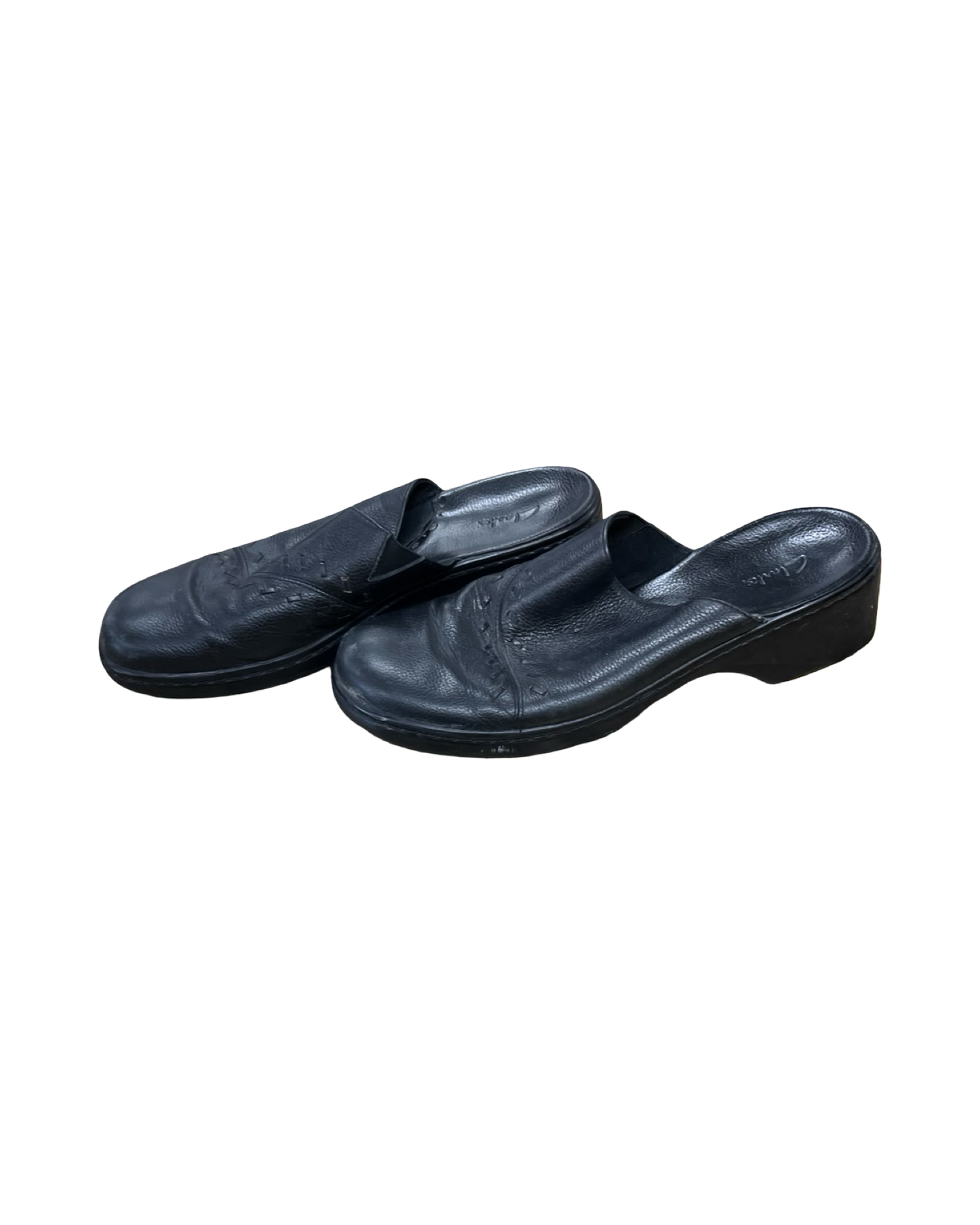 Shoes Heels Wedge By Clarks In Black, Size:10