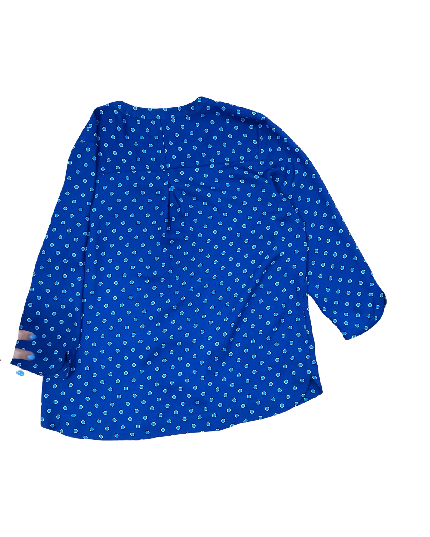 Top 3/4 Sleeve By Liz Claiborne In Blue, Size:M
