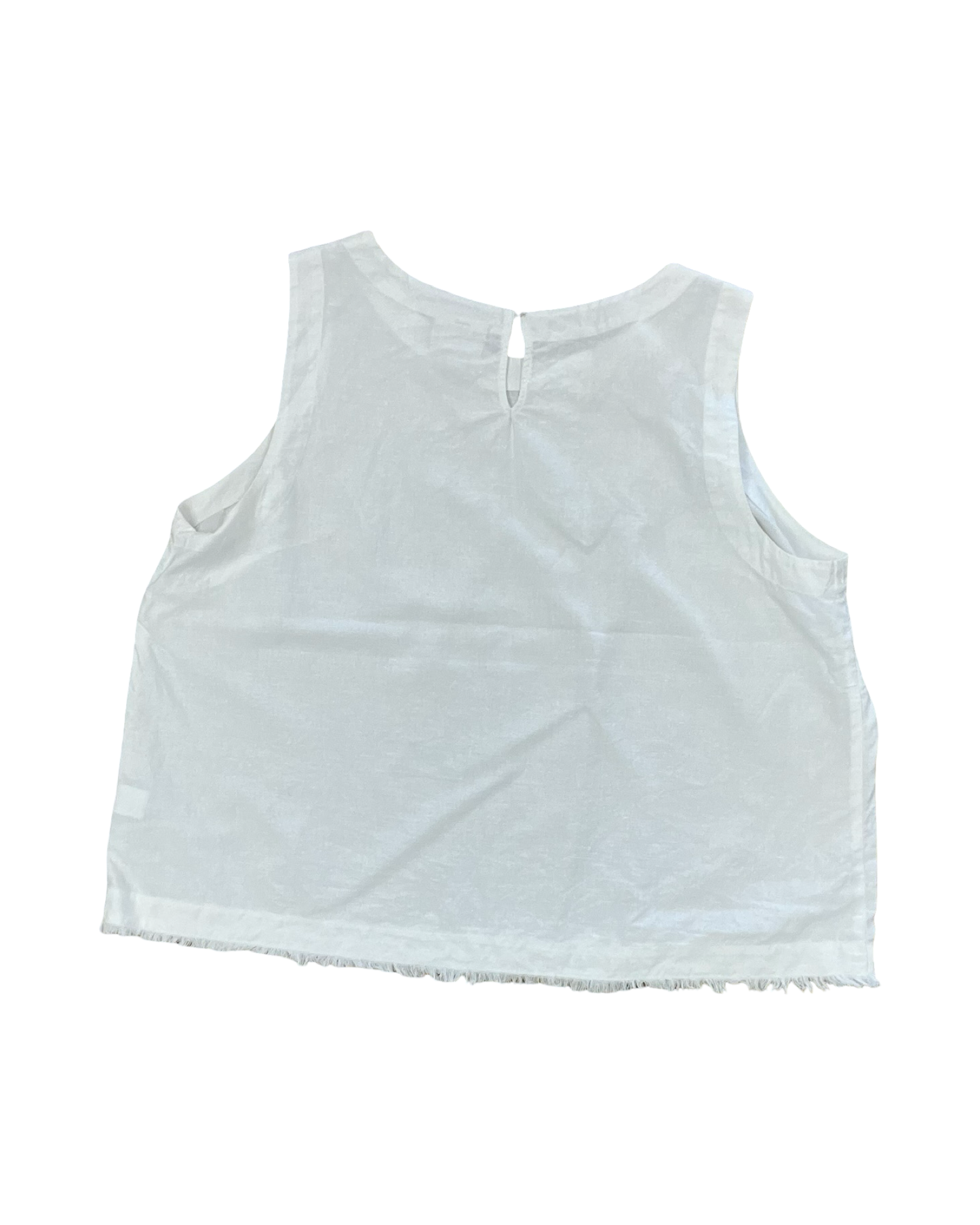 Top Sleeveless By Liz Claiborne In White, Size:Xl
