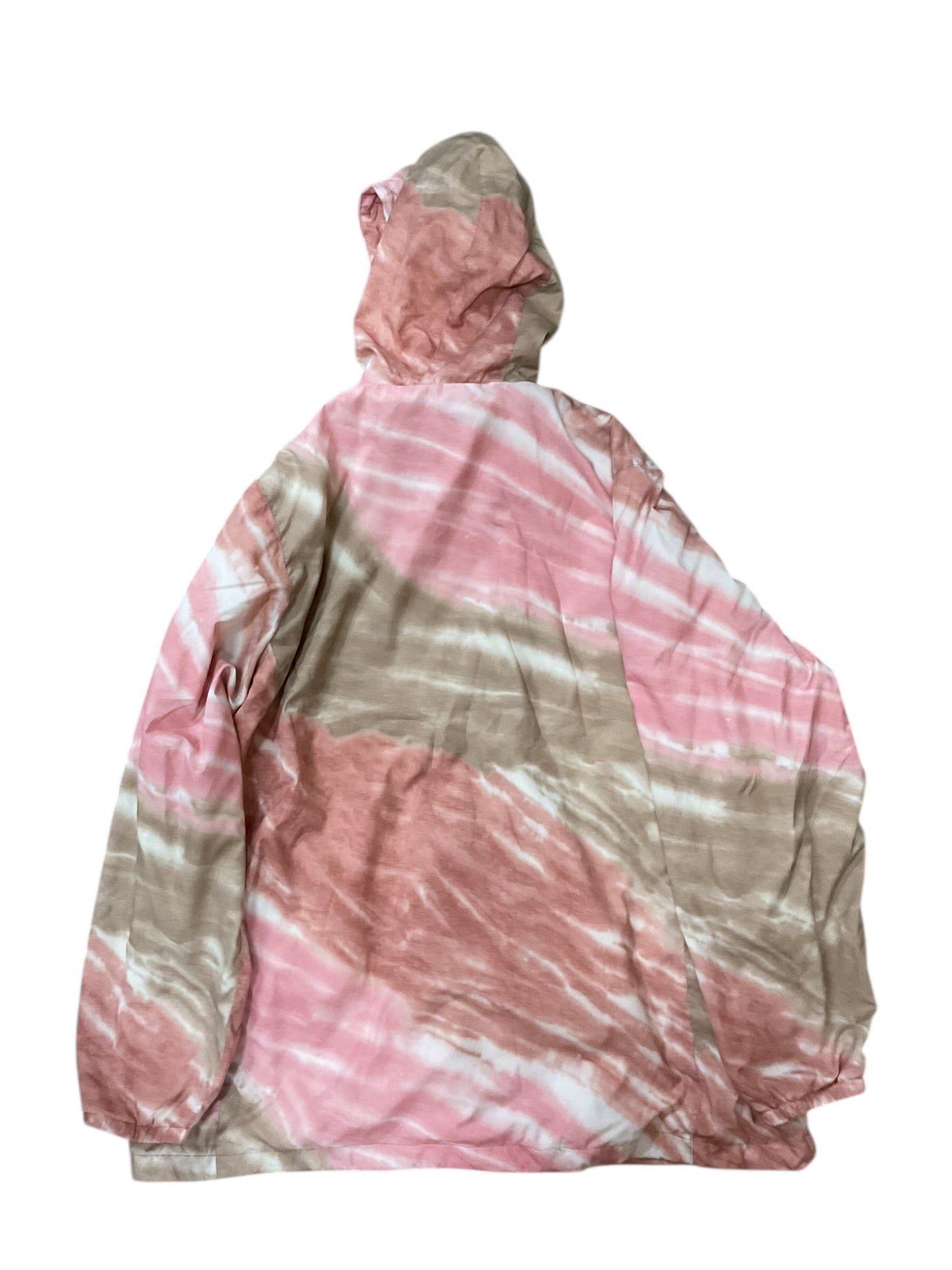 Jacket Windbreaker By New Balance In Pink & Tan, Size:2X