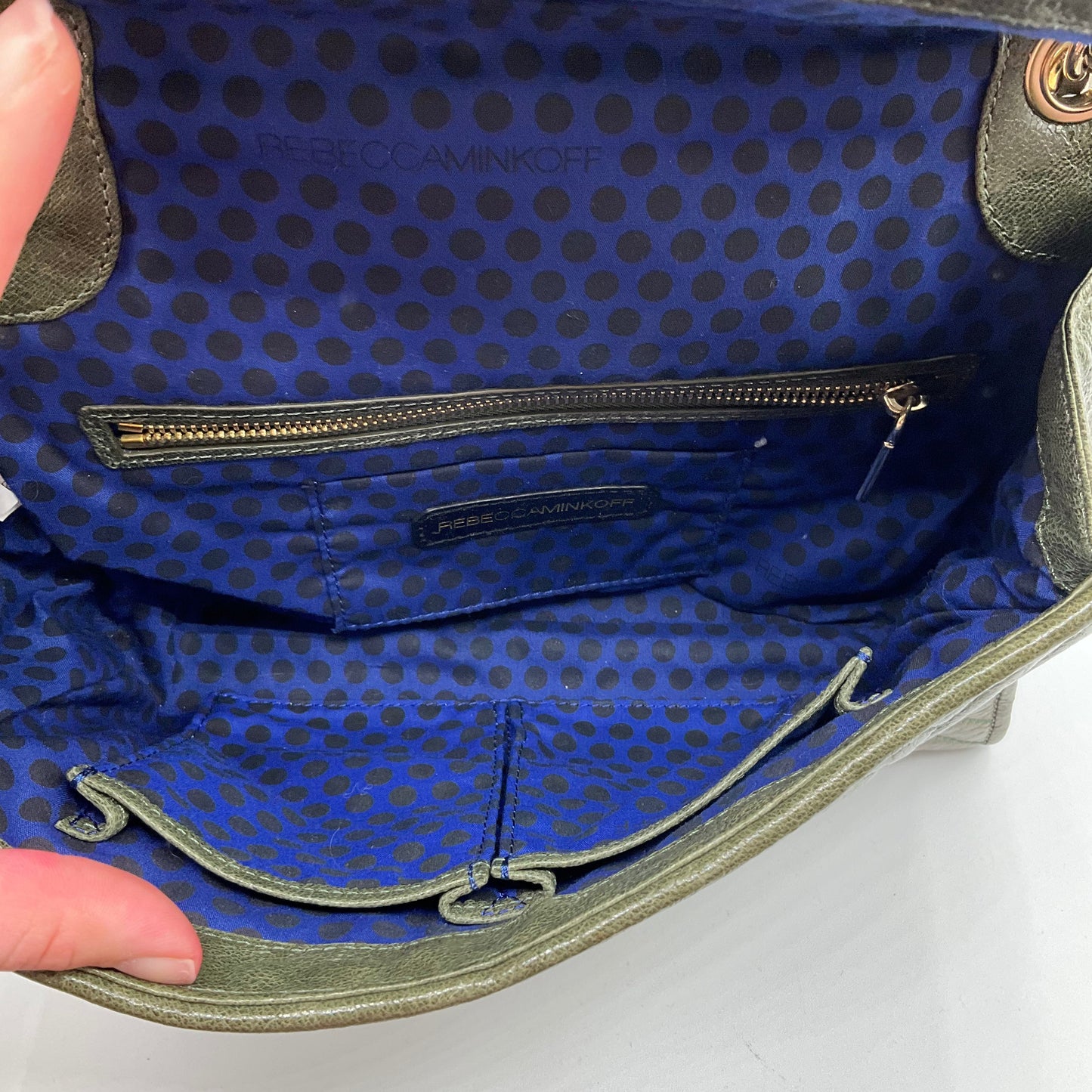 Crossbody Designer By Rebecca Minkoff In Green, Size:Medium