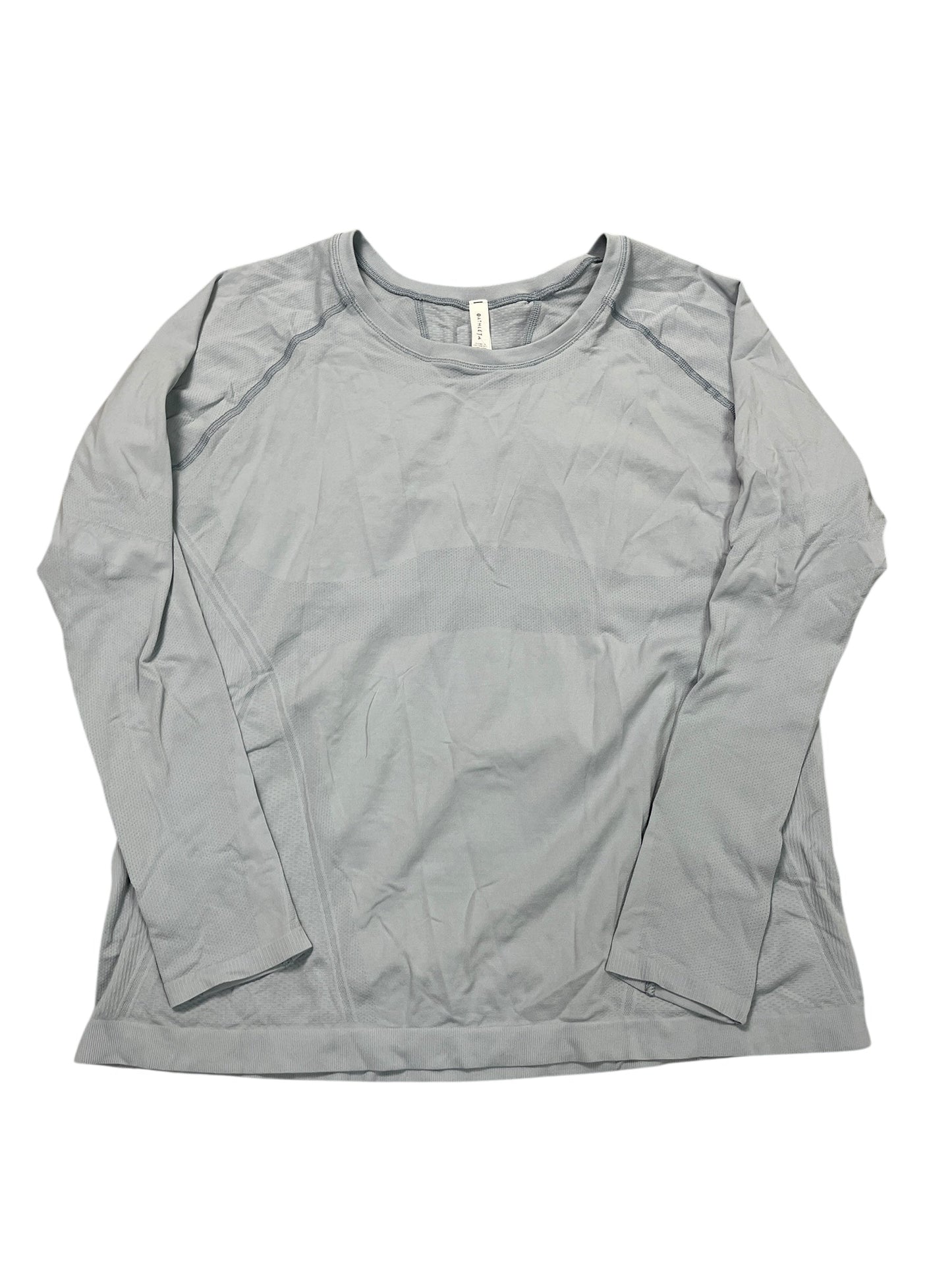 Athletic Top Ls Crewneck By Athleta In Blue & Brown, Size:1X