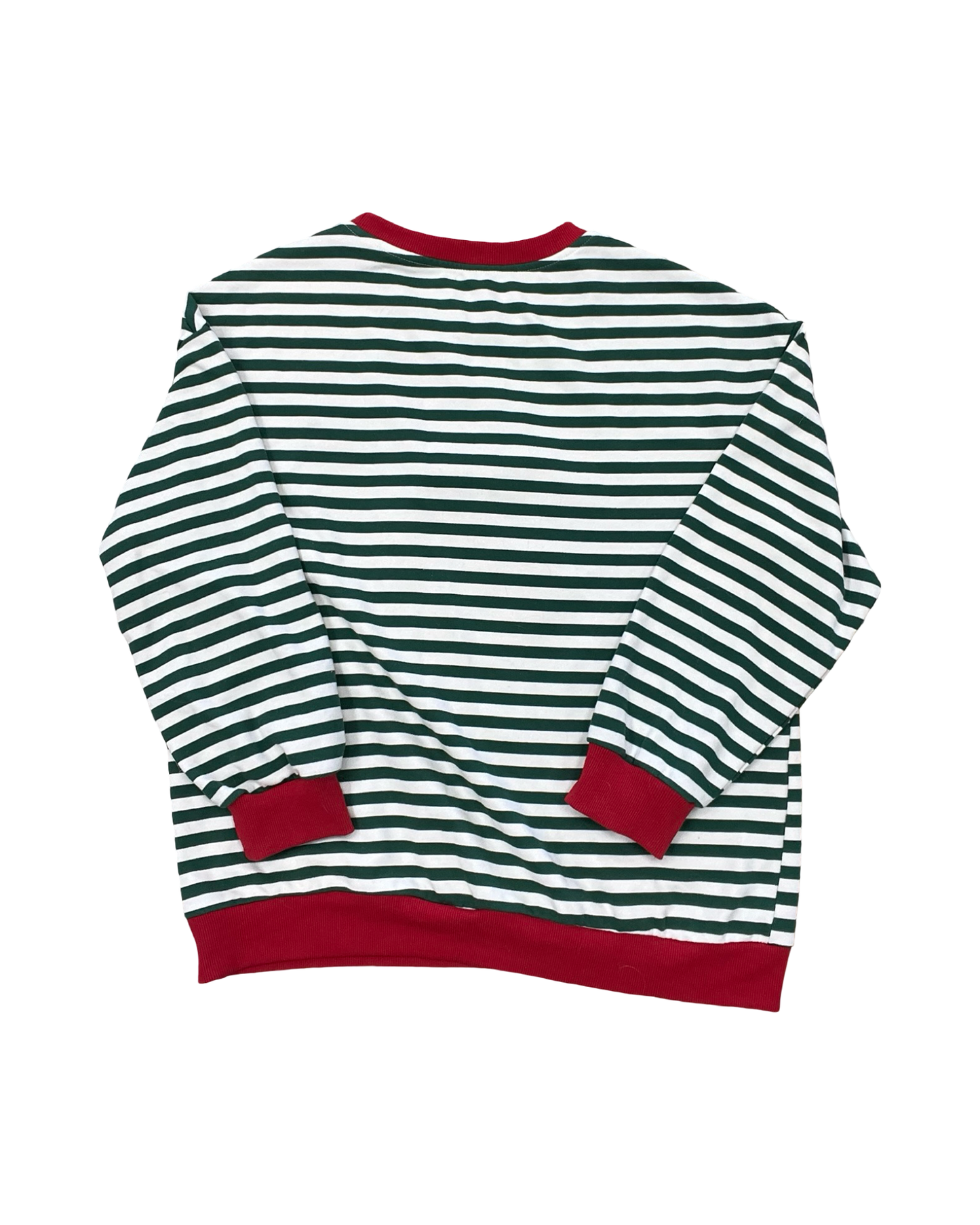Sweatshirt Crewneck By Clothes Mentor In Cream & Green, Size:L