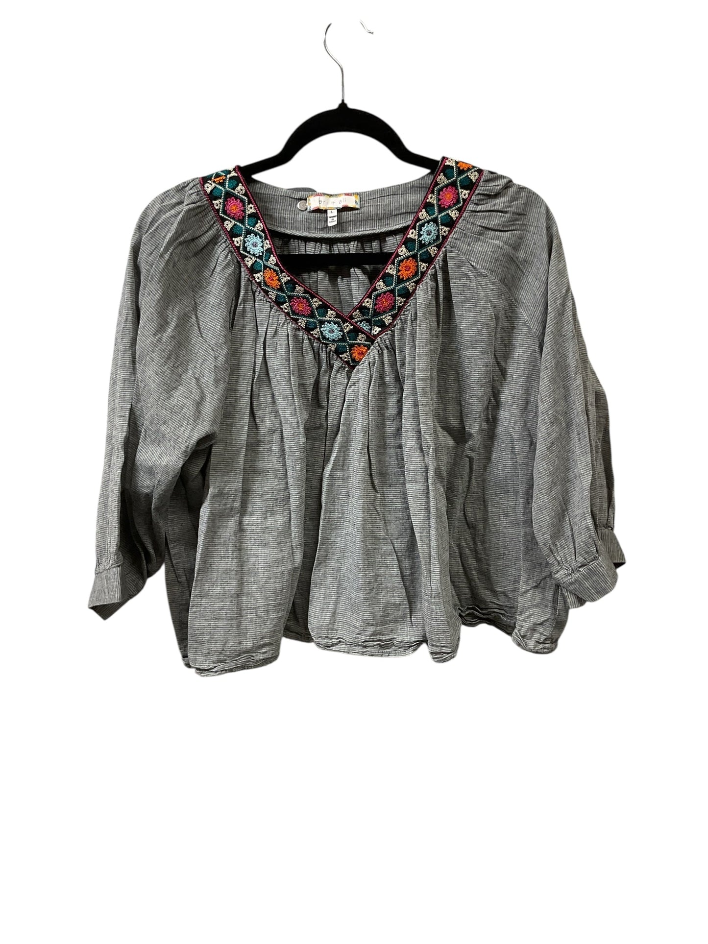 Top Ls By Eri + Ali In Grey, Size:L