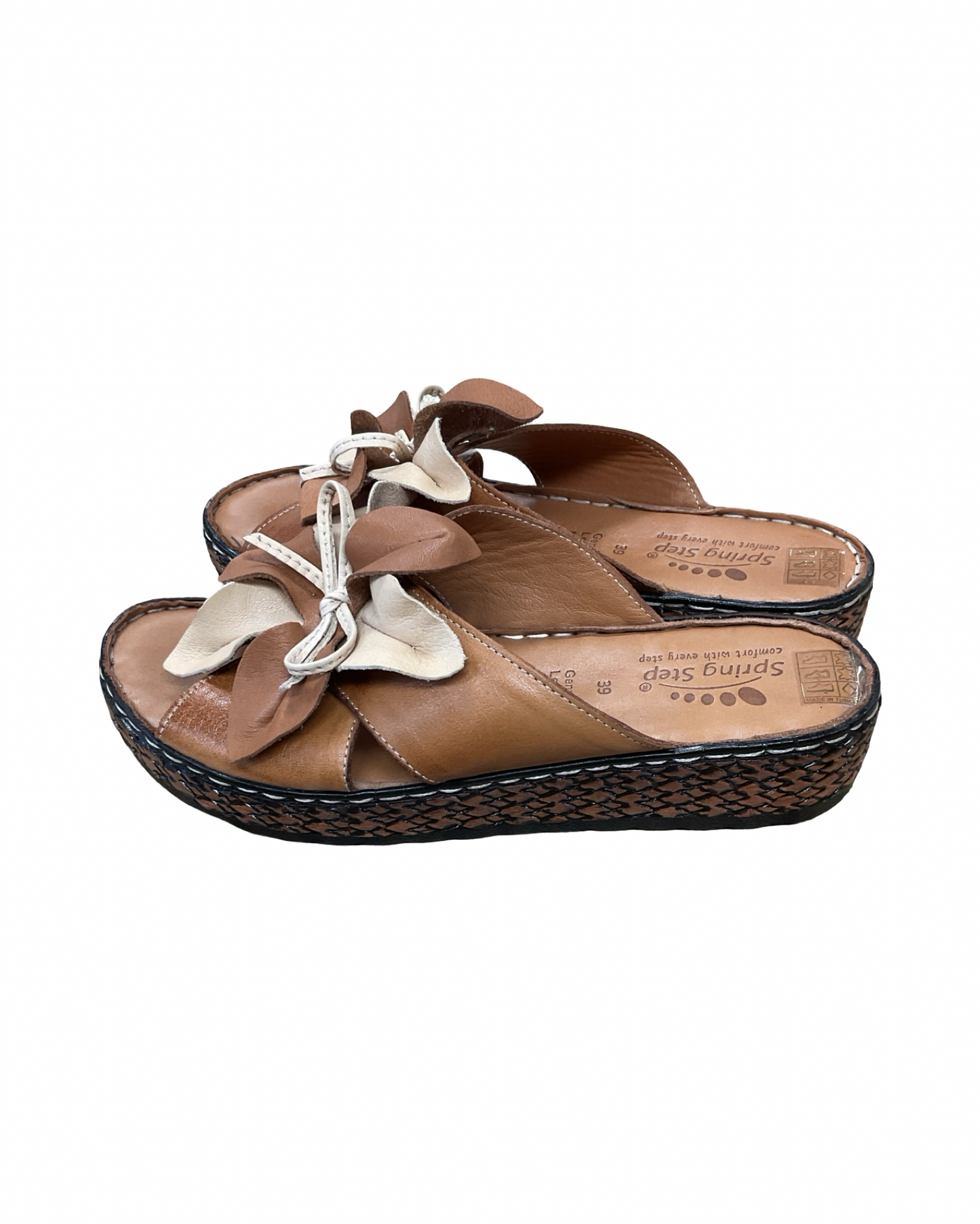 Sandals Flats By Spring Step In Brown, Size:8.5