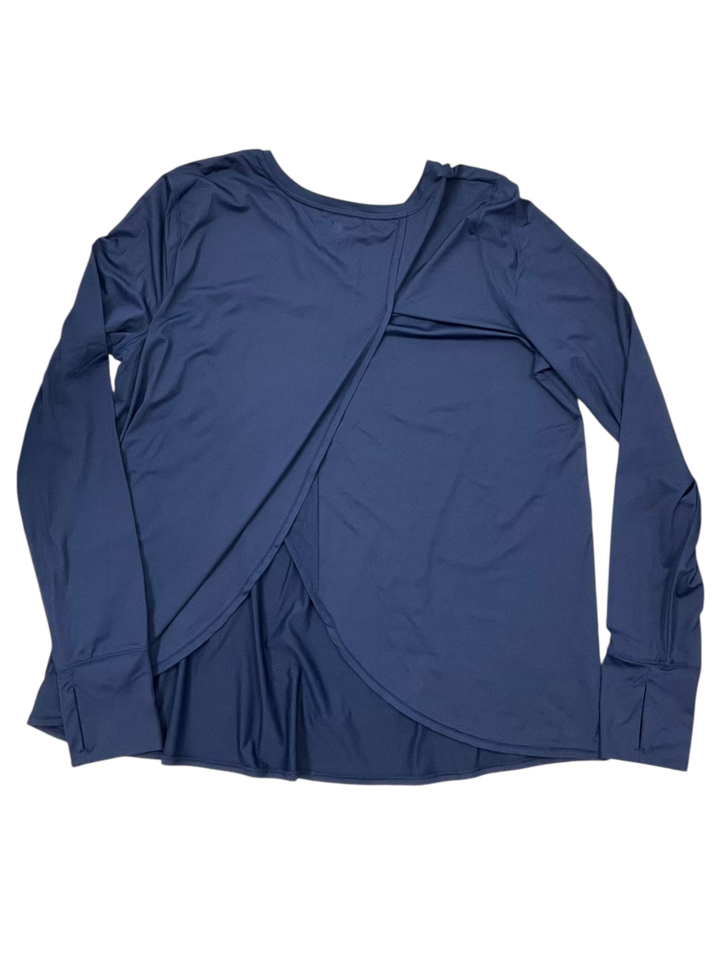 Athletic Top Ls Crewneck By Athleta In Navy, Size:Xl