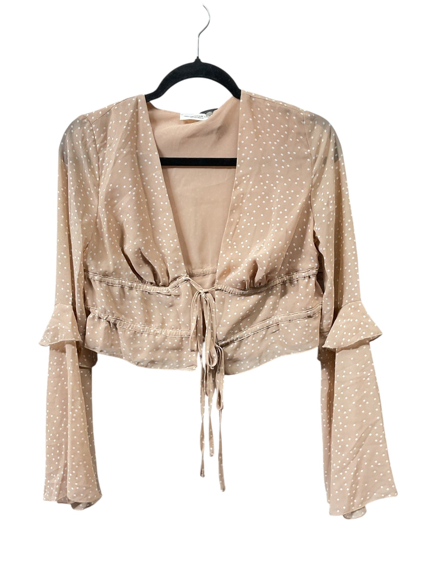 Cardigan By Cmc In Tan, Size:S