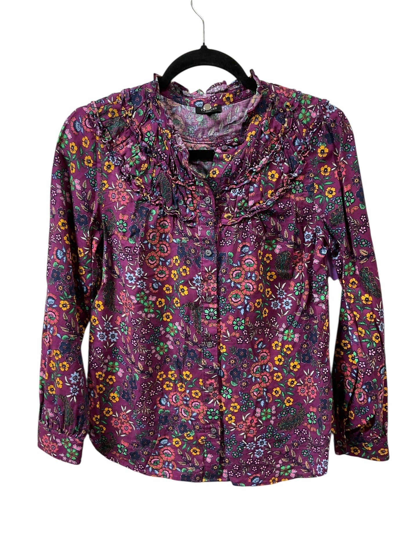 Top 3/4 Sleeve By Talbots In Purple, Size:Sp