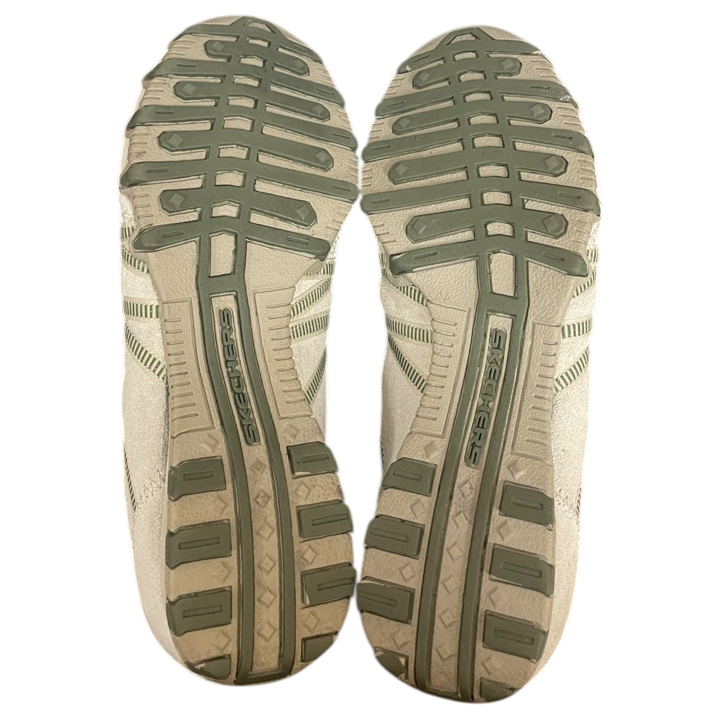 Shoes Sneakers By Skechers In Green & Tan, Size:8