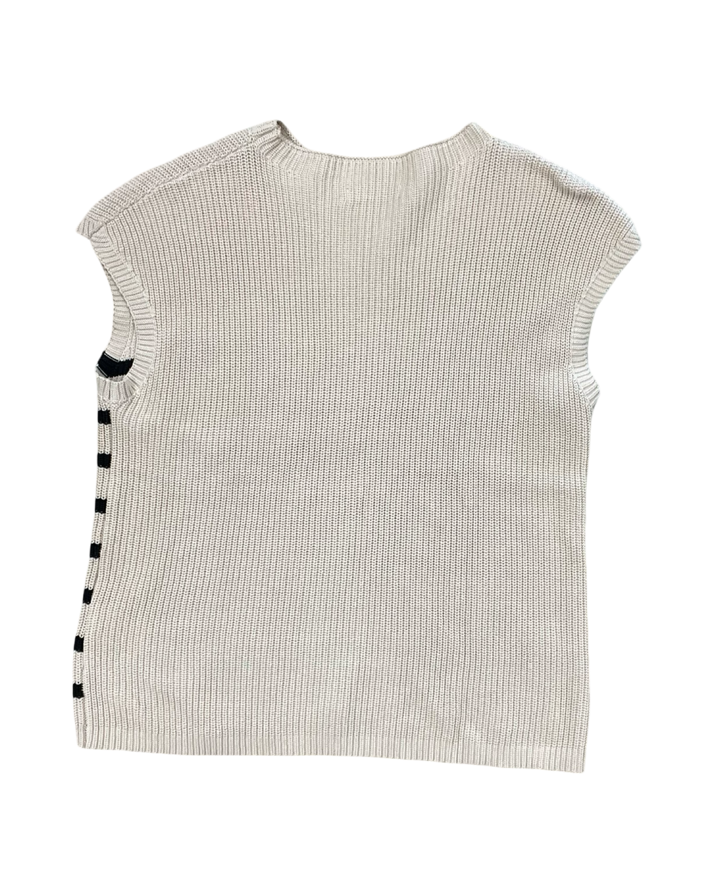 Vest Sweater By Kirundo In Black & Brown, Size:S