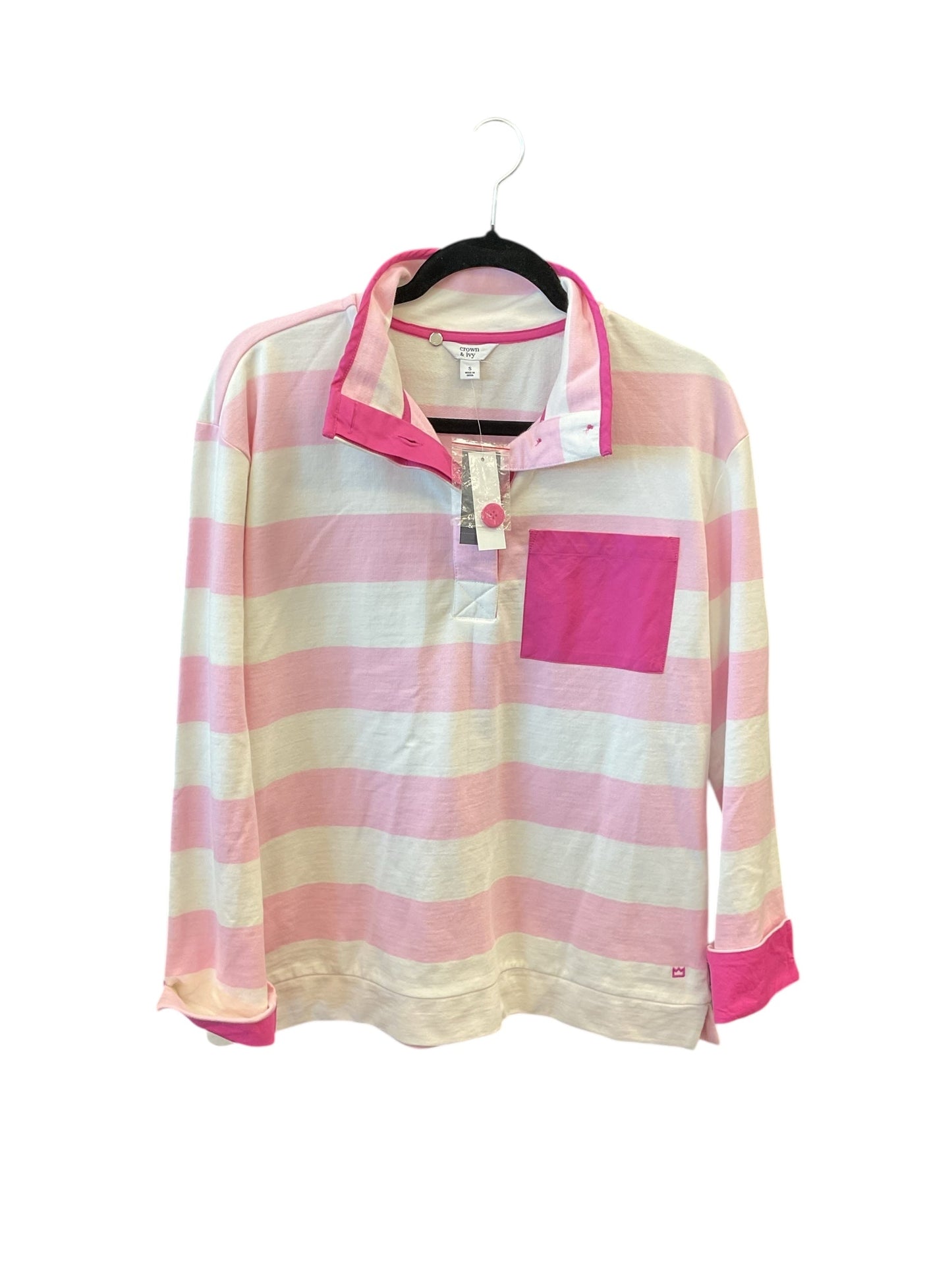 Sweatshirt Collar By Crown And Ivy In Pink, Size:S
