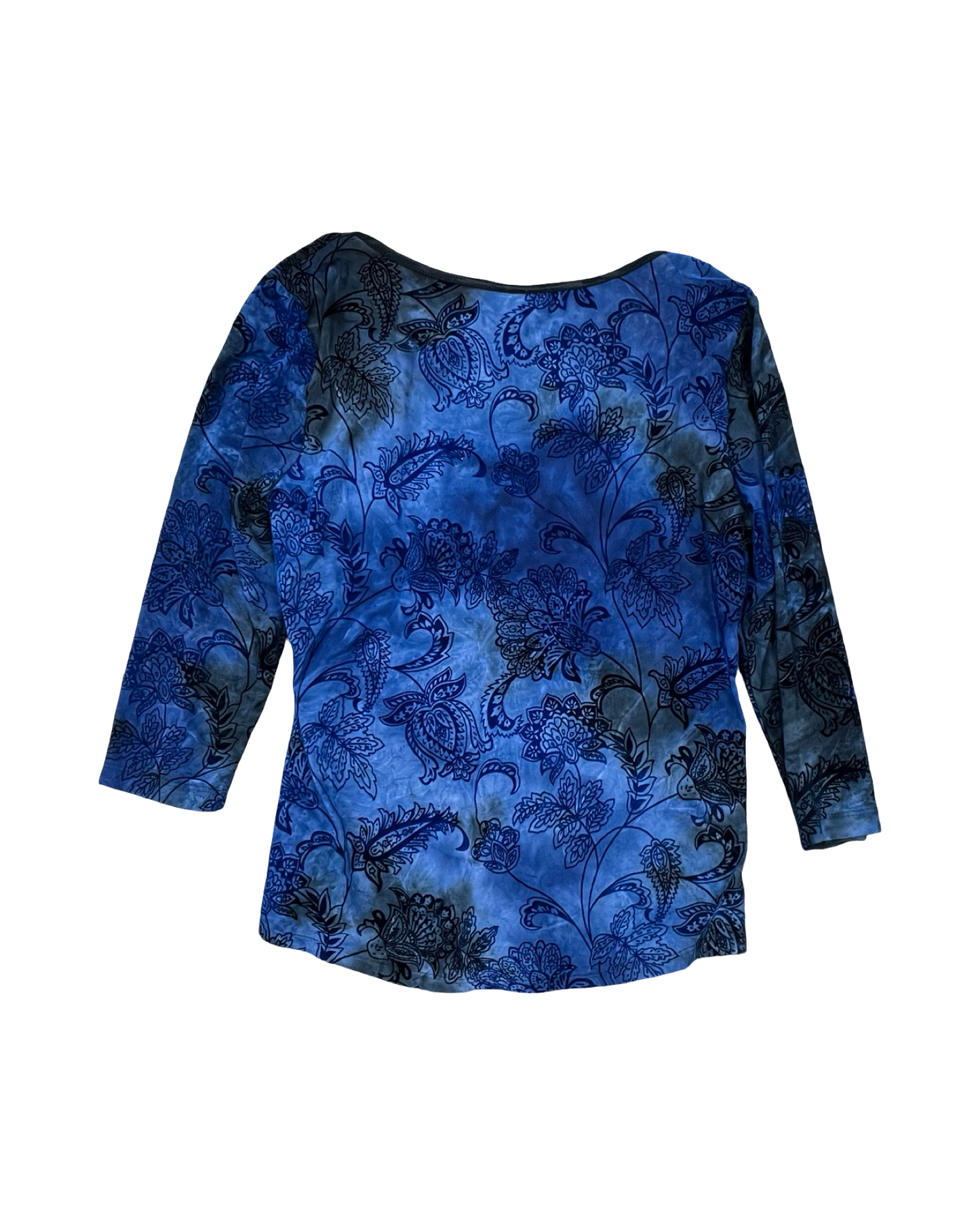 Top Ls By Dressbarn In Black & Blue, Size:L