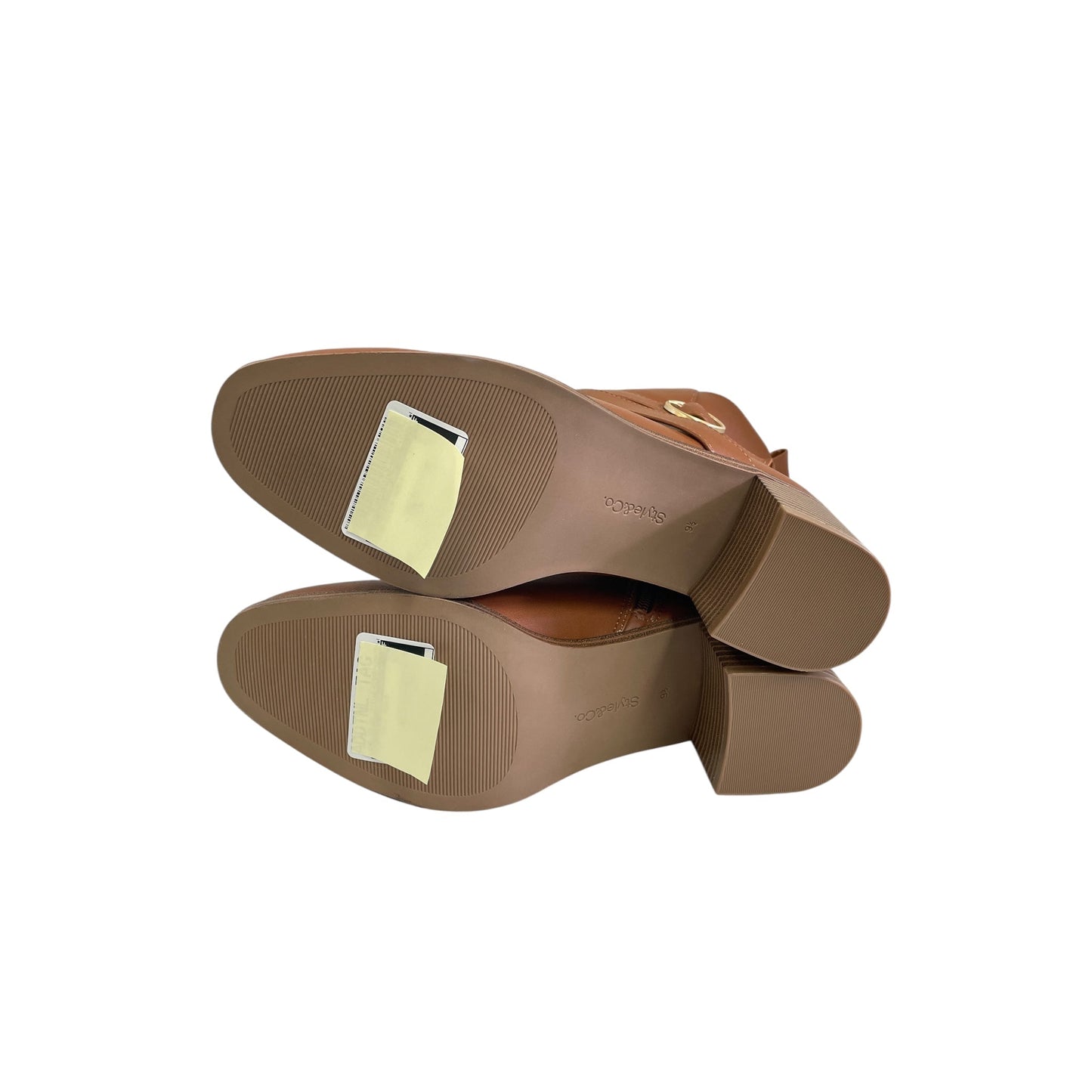 Boots Ankle Heels By Style And Company In Brown, Size:9.5