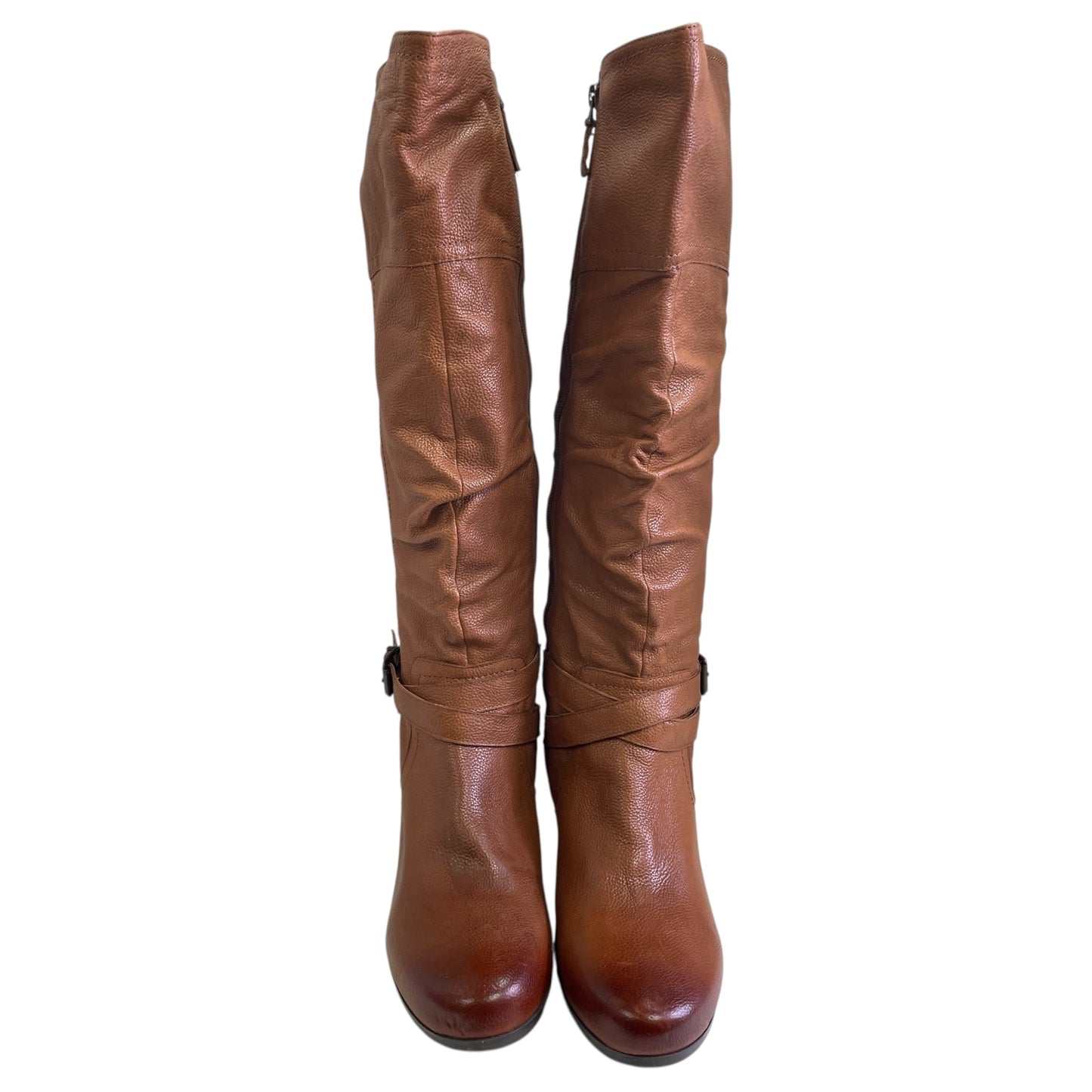 Boots Knee Flats By ARRAY In Tan, Size:12