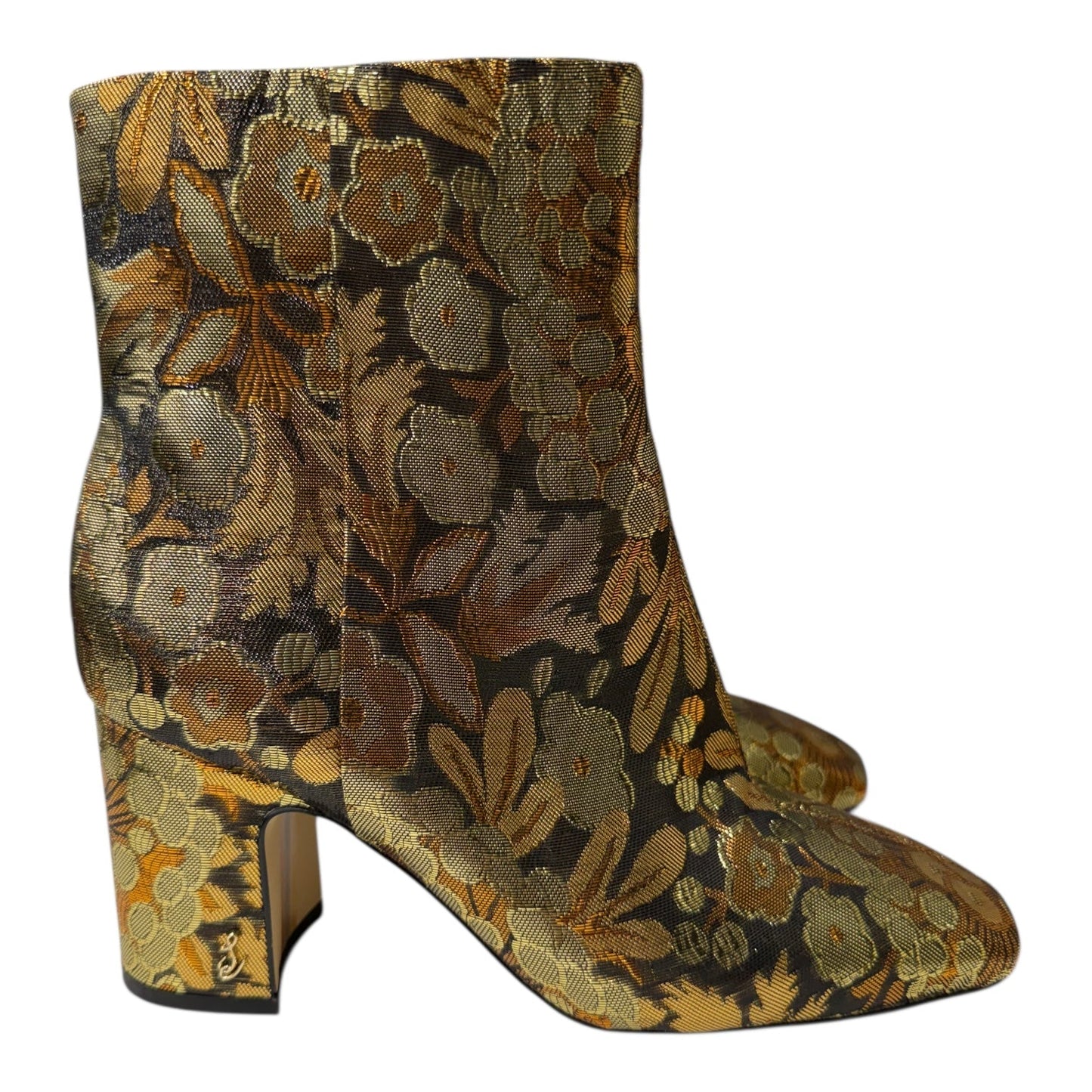 Boots Ankle Heels By Sam Edelman In Gold, Size:8