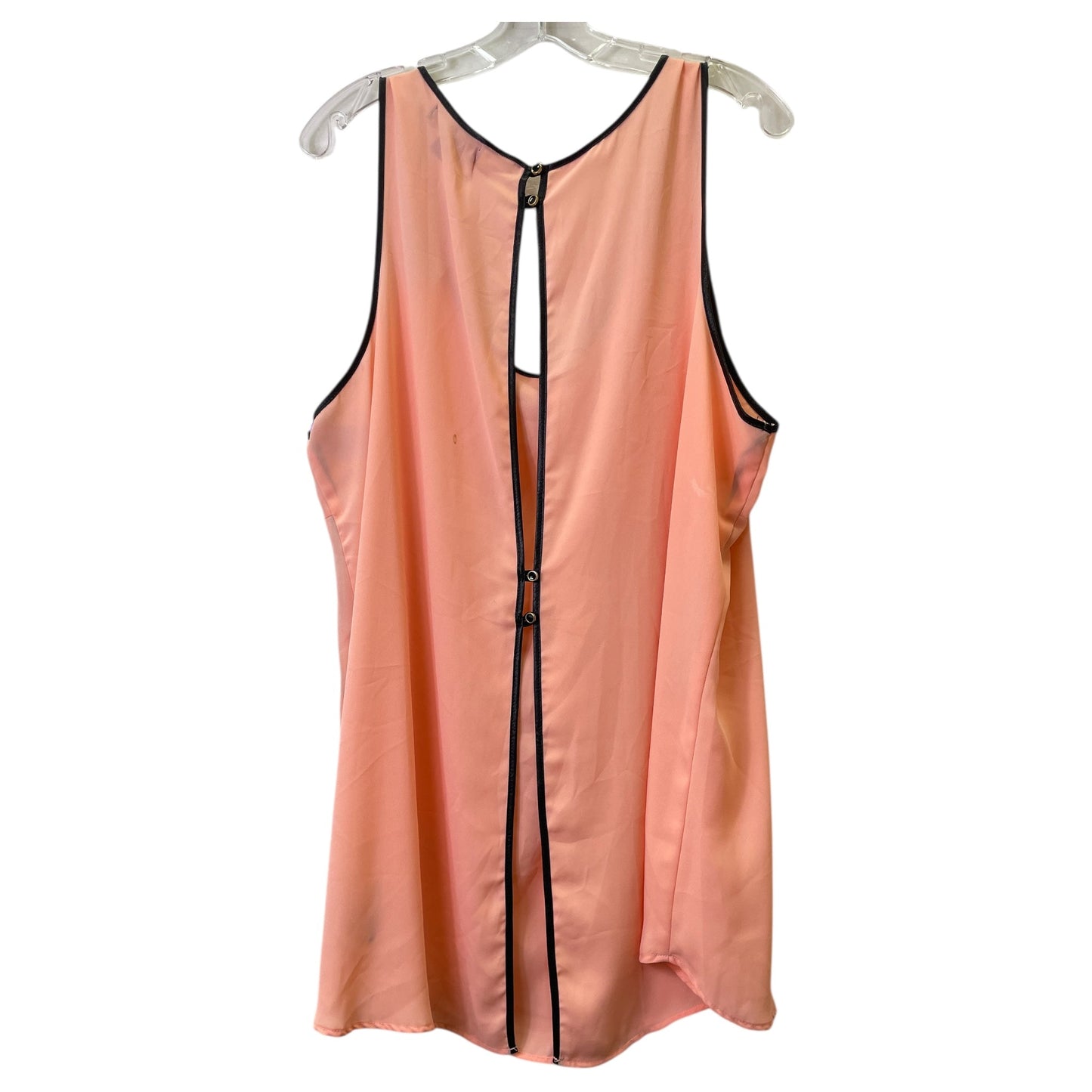 Top Sleeveless By Forever 21 In Orange, Size:3X