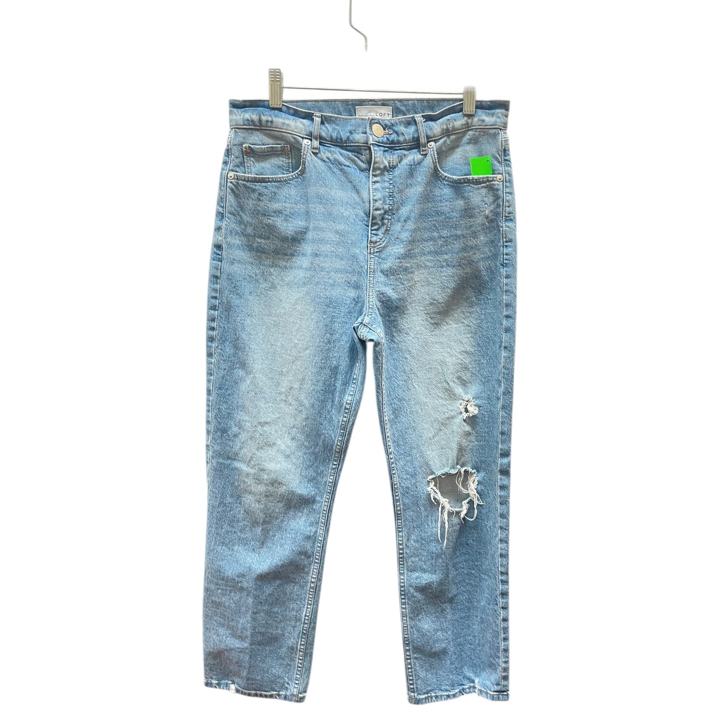 Jeans Straight By Loft In Blue Denim, Size:8