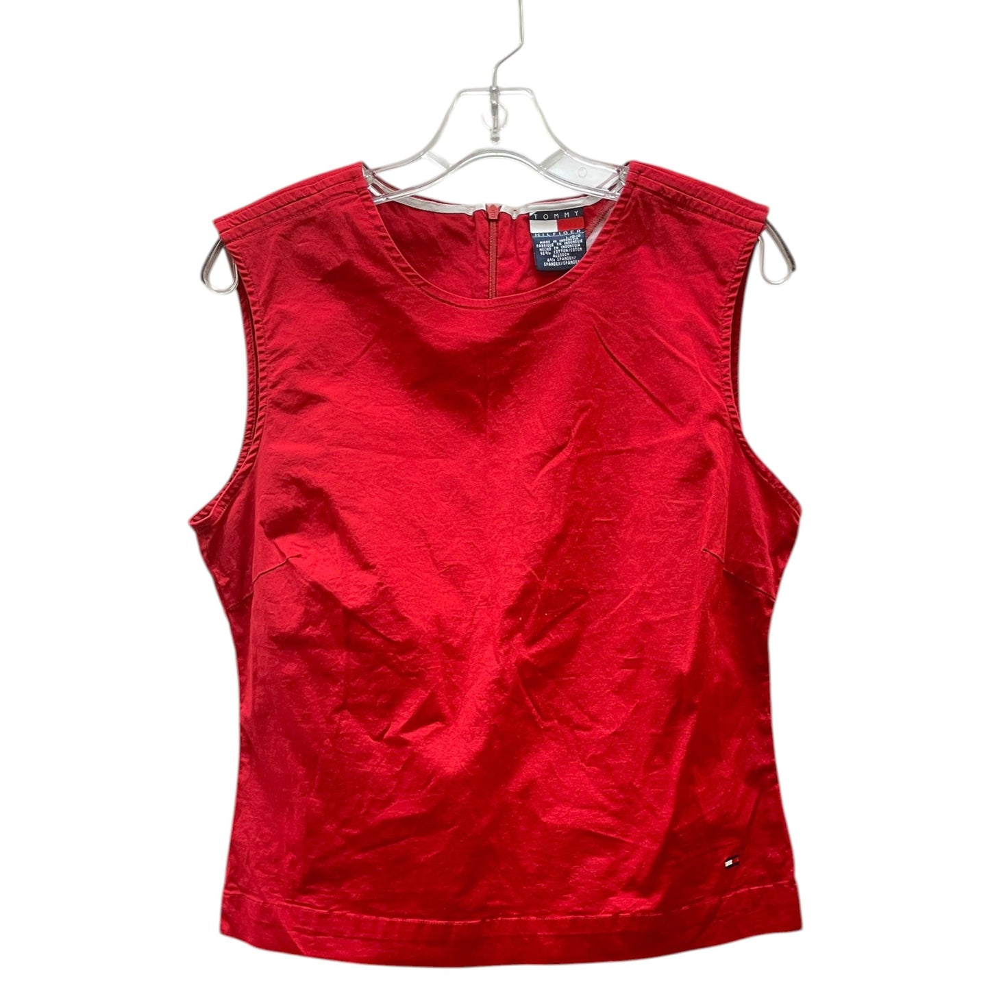 Top Sleeveless Basic By Tommy Hilfiger In Red, Size:L