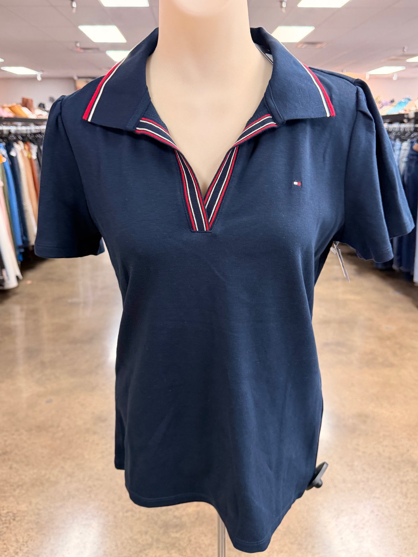 Top Ss By Tommy Hilfiger In Navy, Size:M