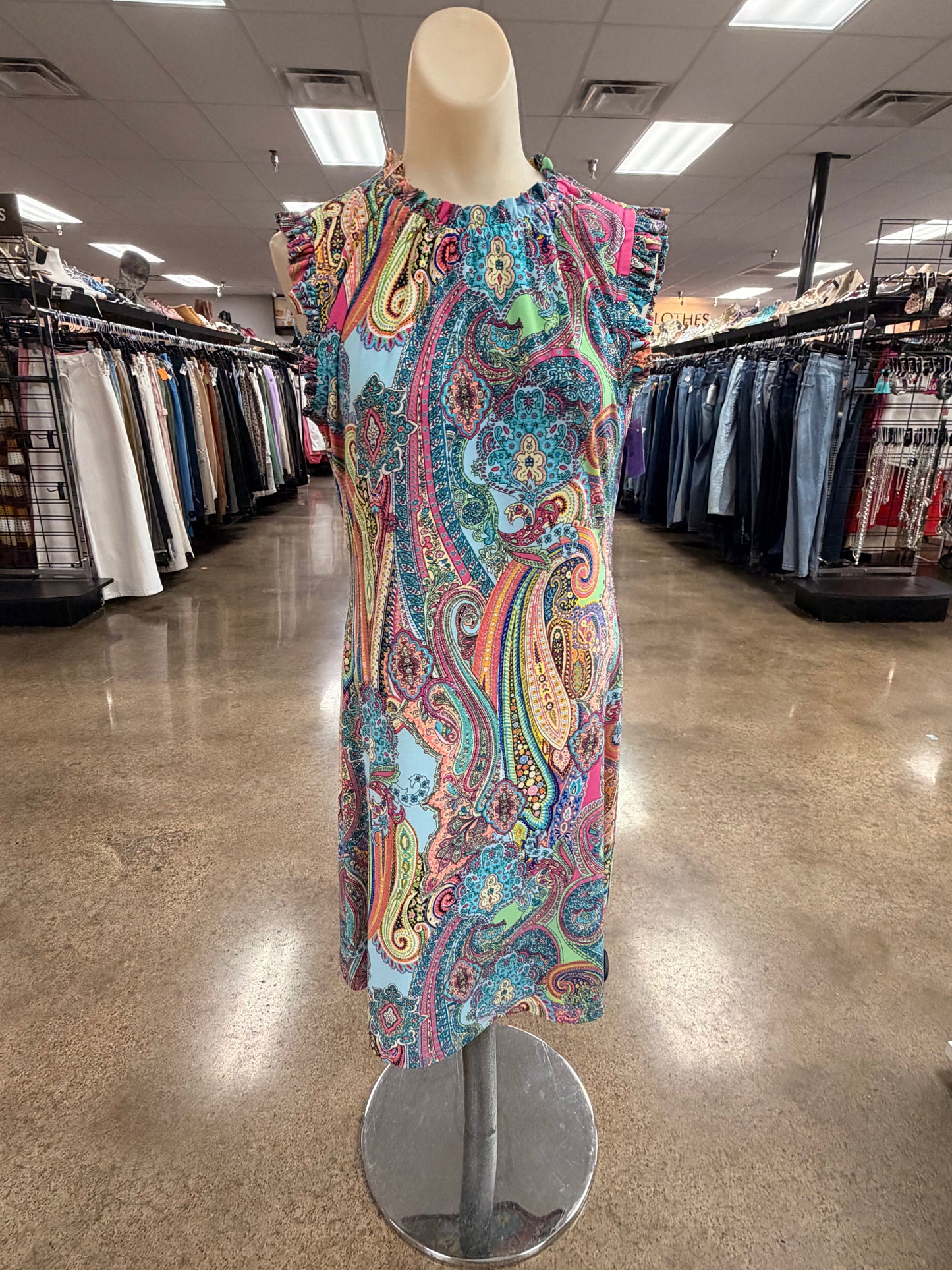 Dress Casual Short By Tommy Hilfiger In Paisley Print, Size:6