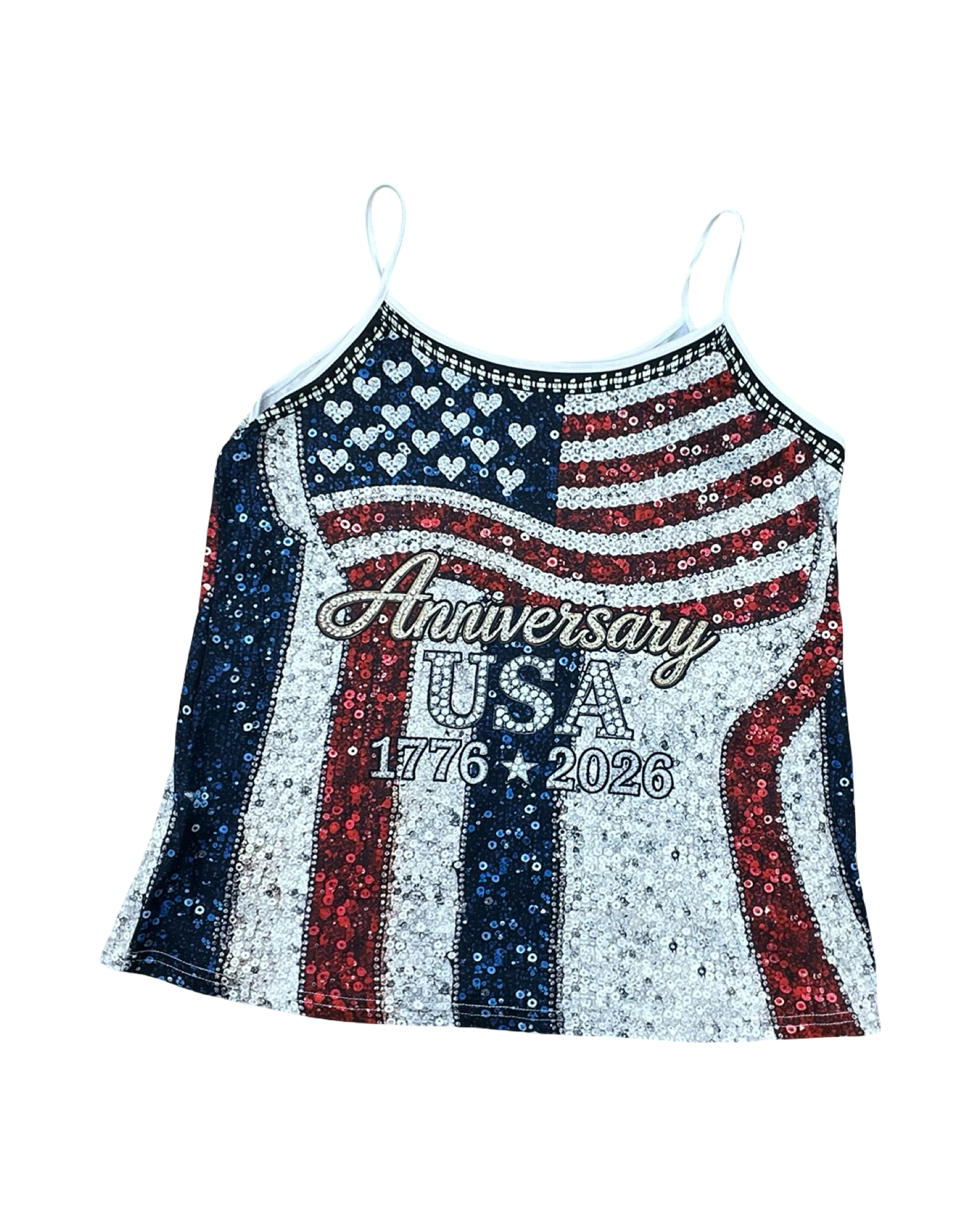 Top Sleeveless By Clothes Mentor In Blue Red & White, Size:L