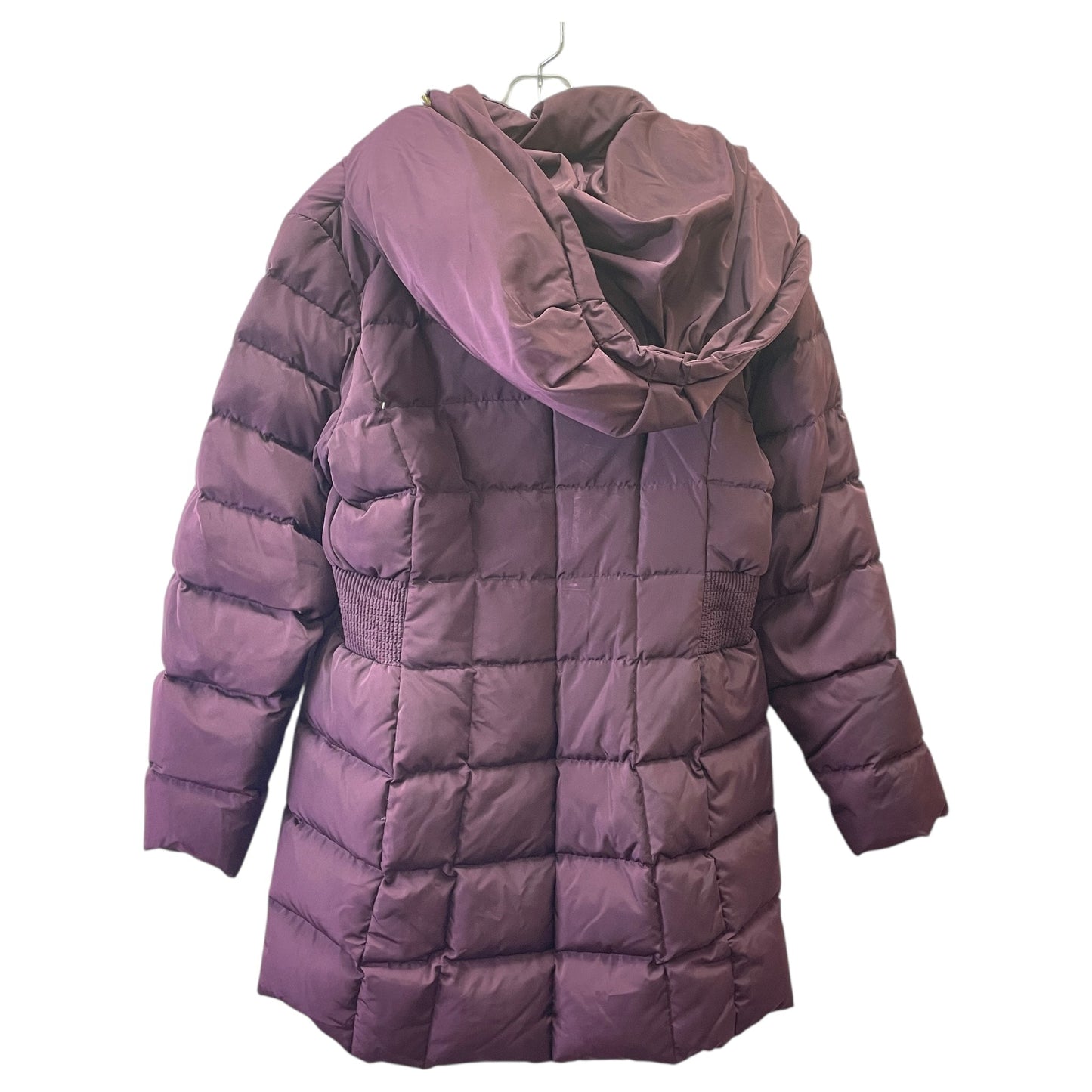 Coat Puffer & Quilted By Cole-Haan In Maroon, Size:M