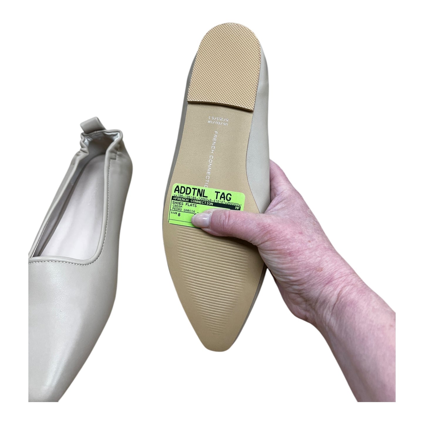 Shoes Flats By French Connection In Cream, Size:8