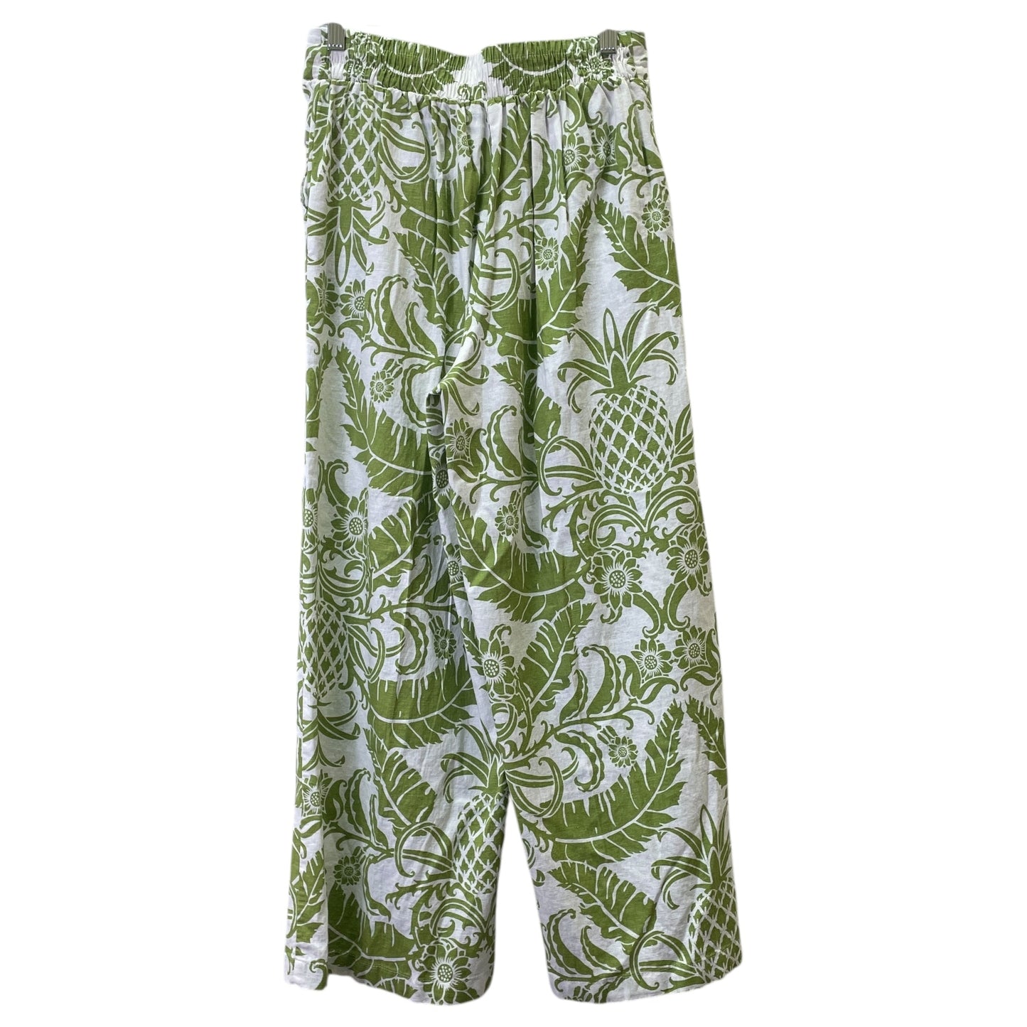 Pants Linen By Rachel Zoe In Green & White, Size:6