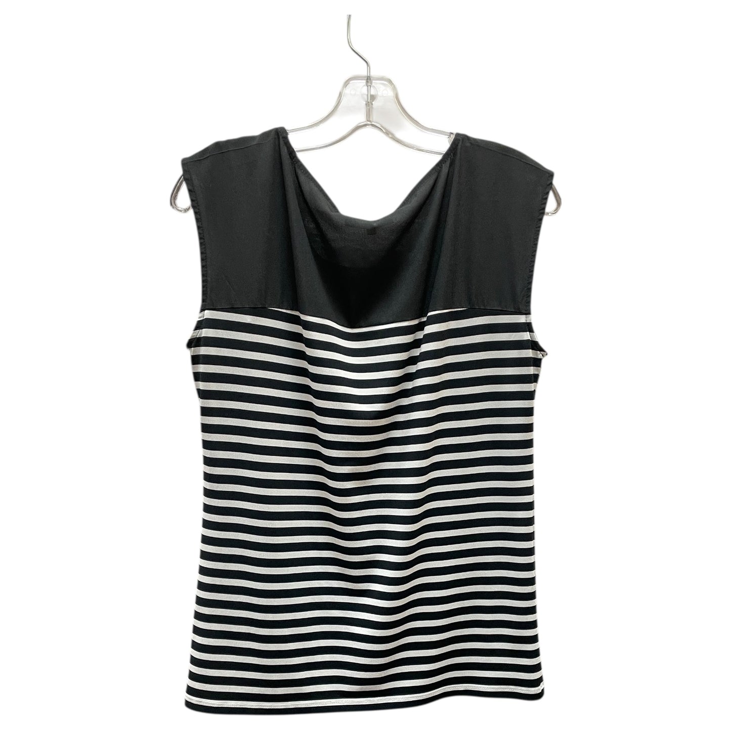 Top Sleeveless By Calvin Klein In Black & Red, Size: M
