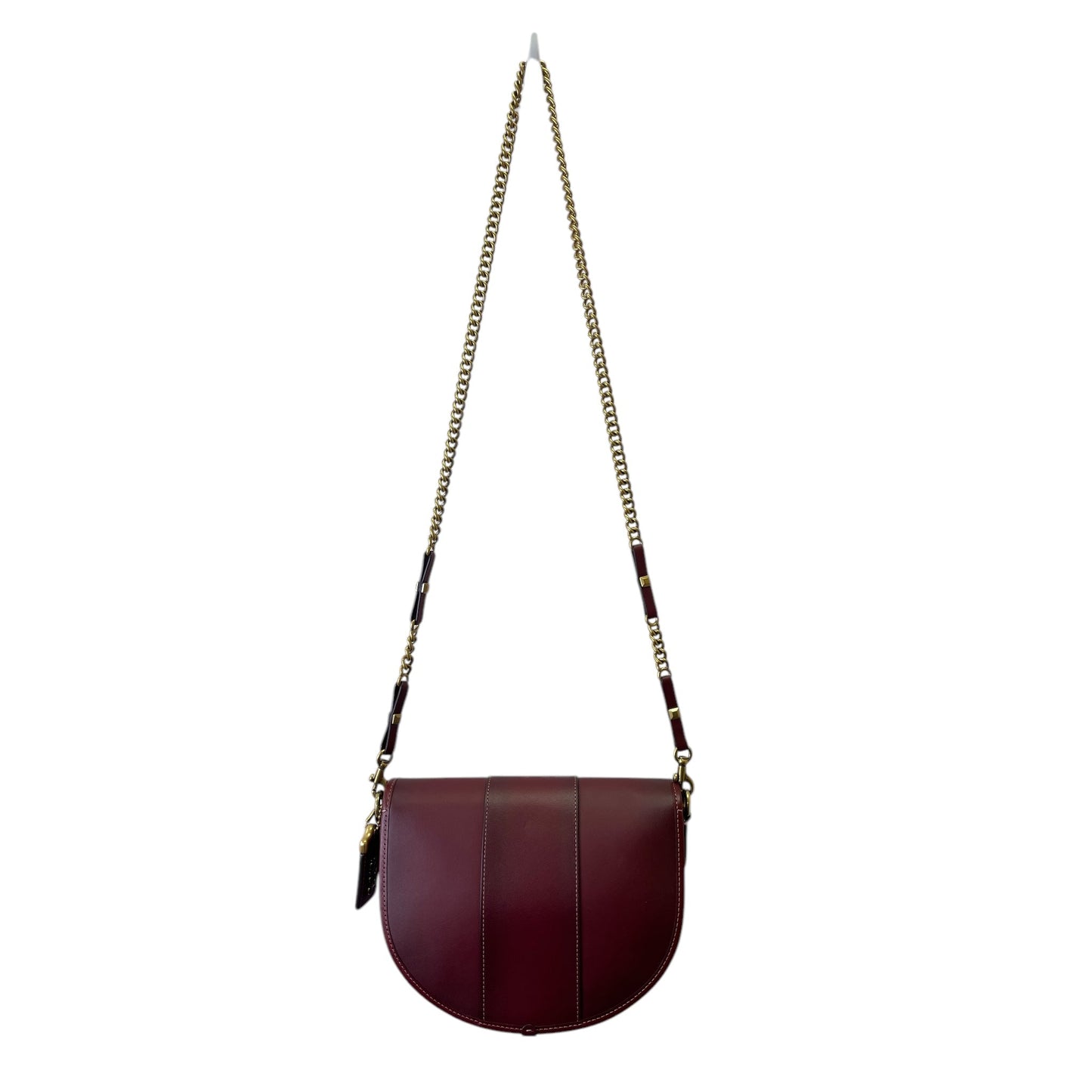 Crossbody Designer By Coach In Maroon, Size:Medium