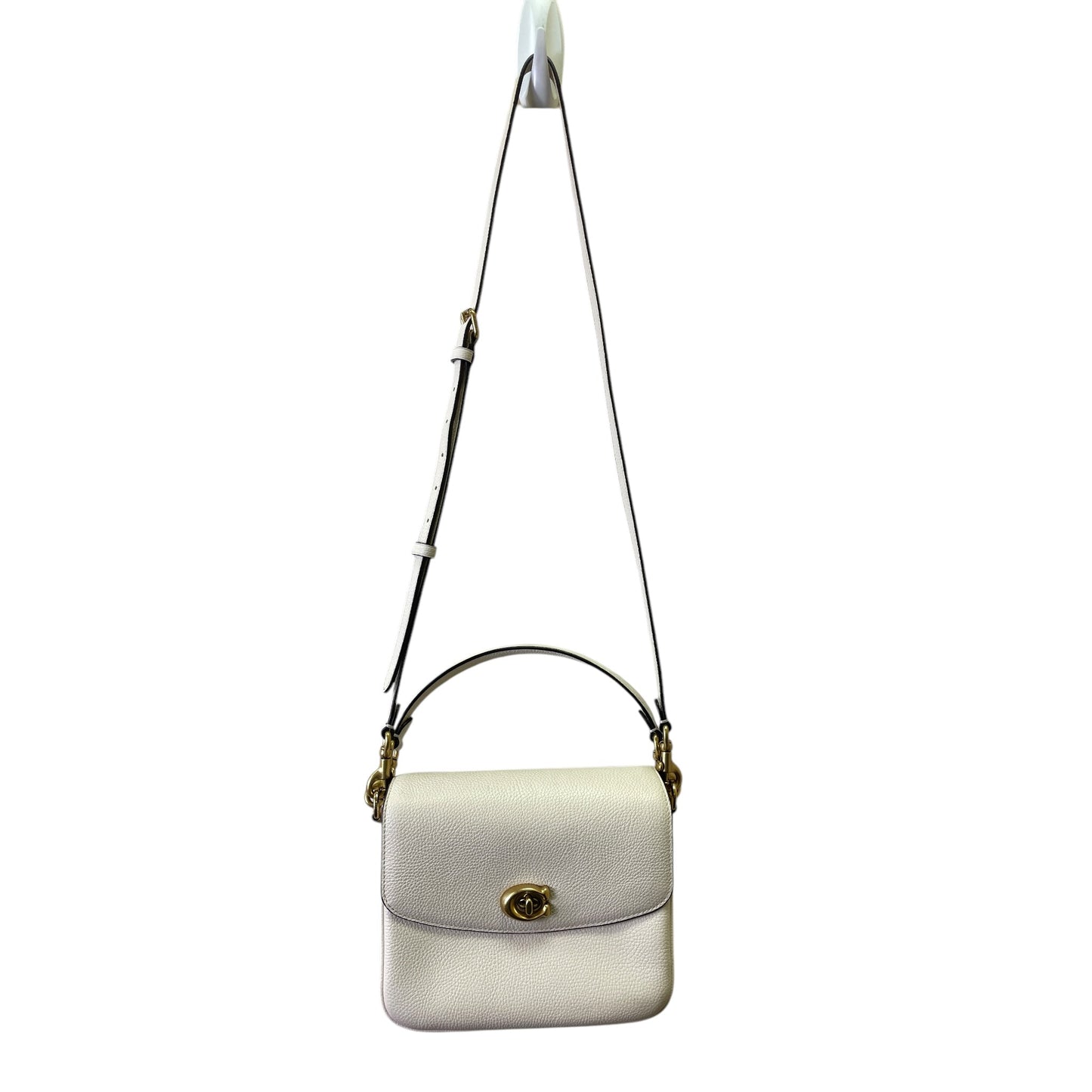 Crossbody Designer By Coach In Ivory, Size:Small