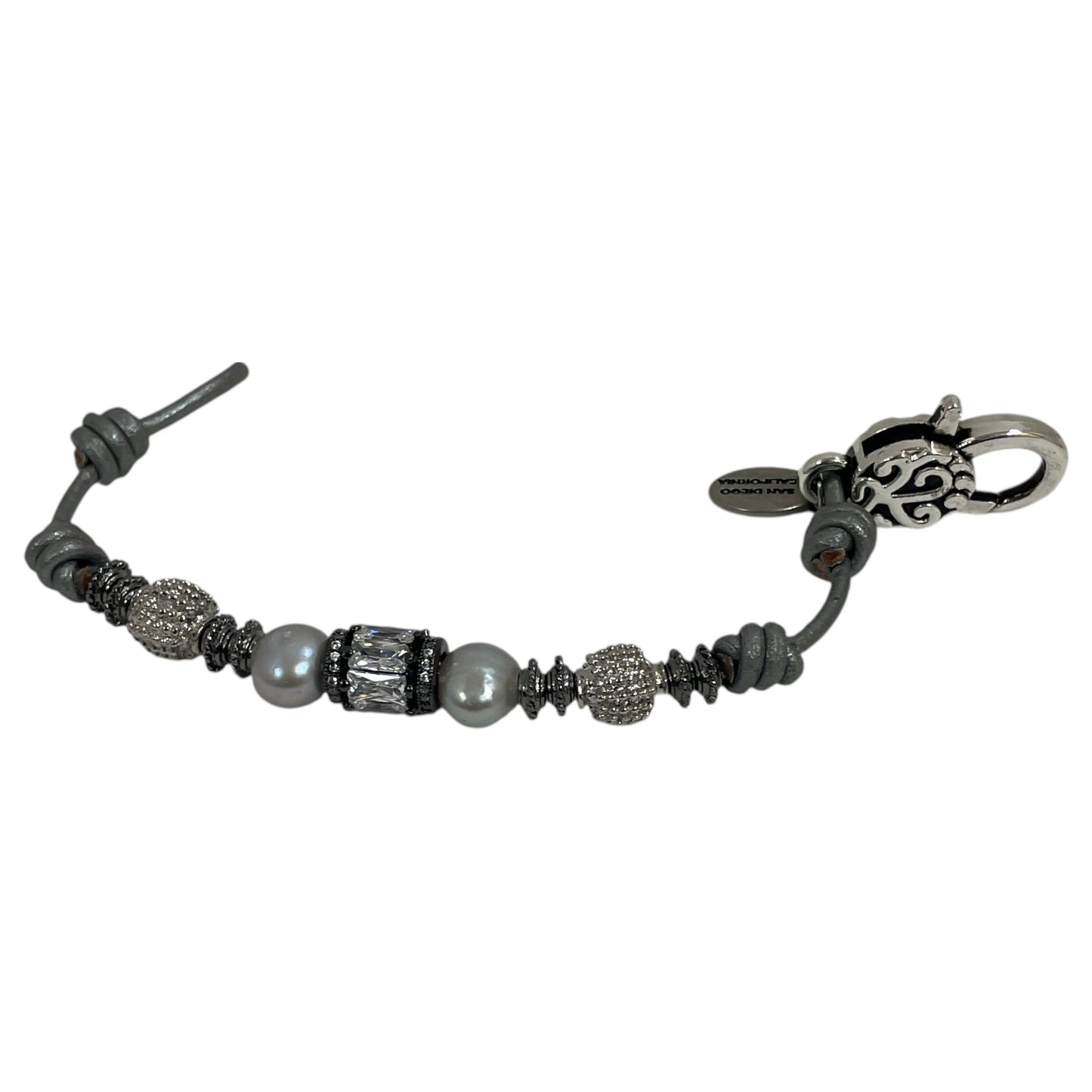 BRACELET BEADED by LIZZY JAMES In GREY