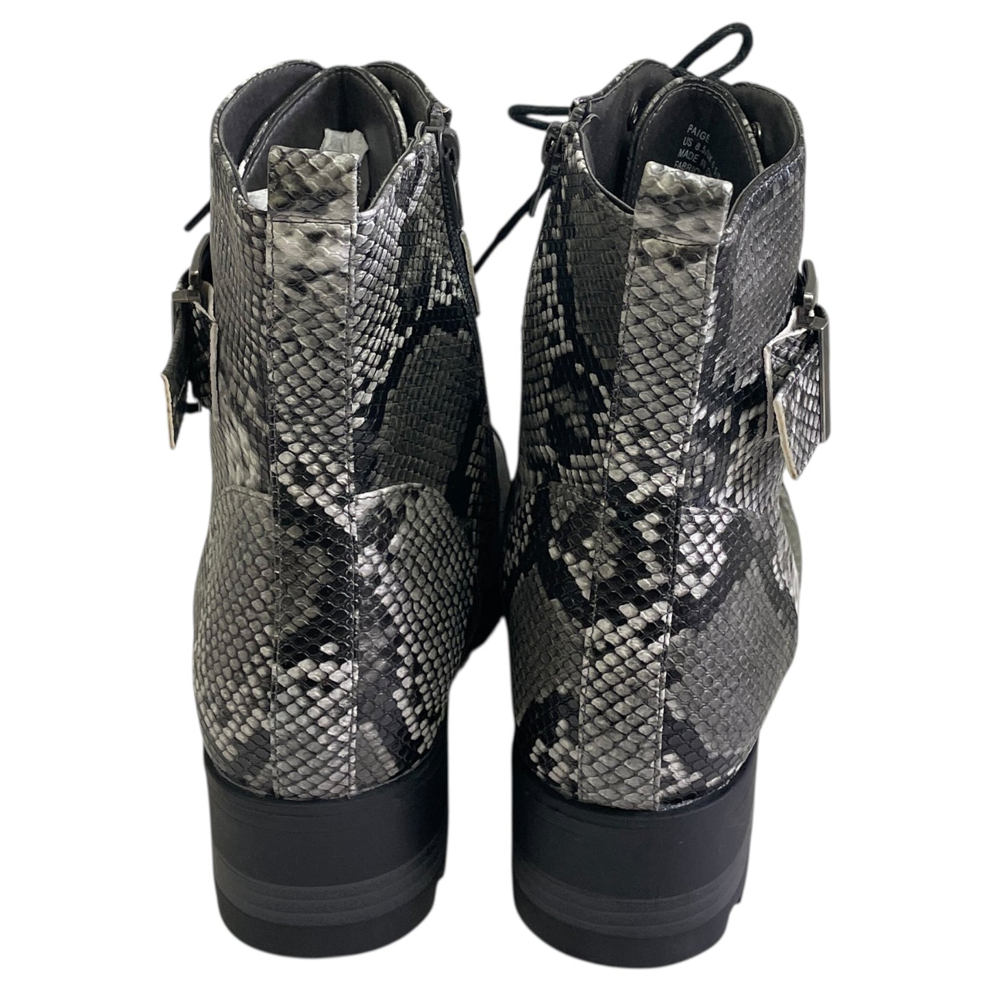 Boots Combat By Just Fab In Animal Print, Size:8.5