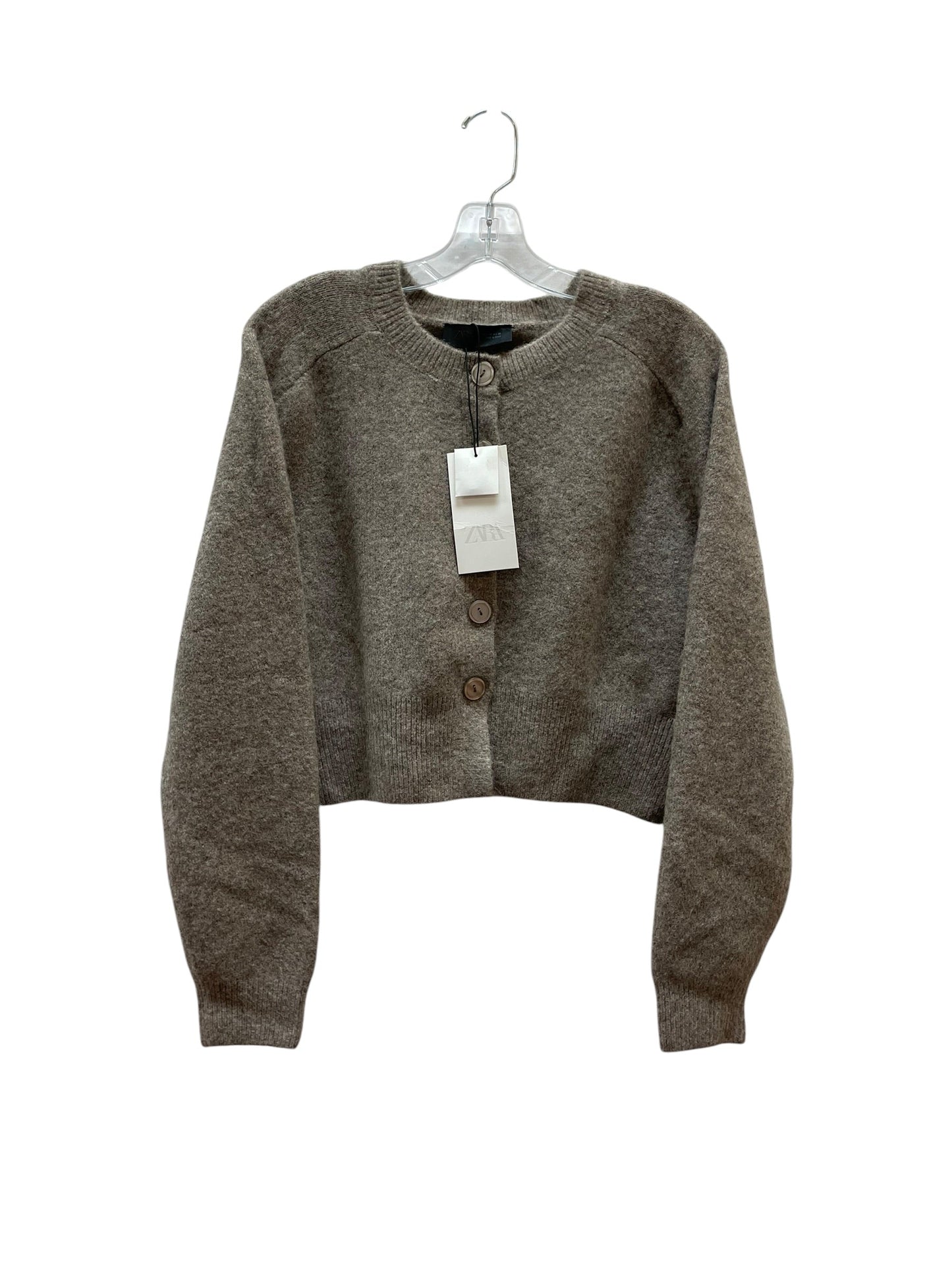 Cardigan By Zara In Taupe, Size:M