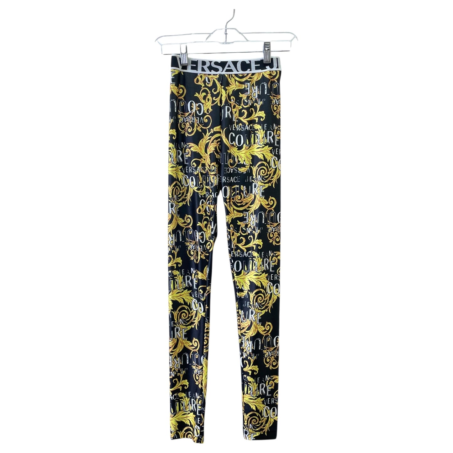 Pants Luxury Designer By Versace In Black, Size:S
