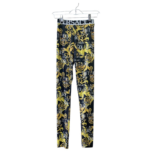 Pants Luxury Designer By Versace In Black, Size:S